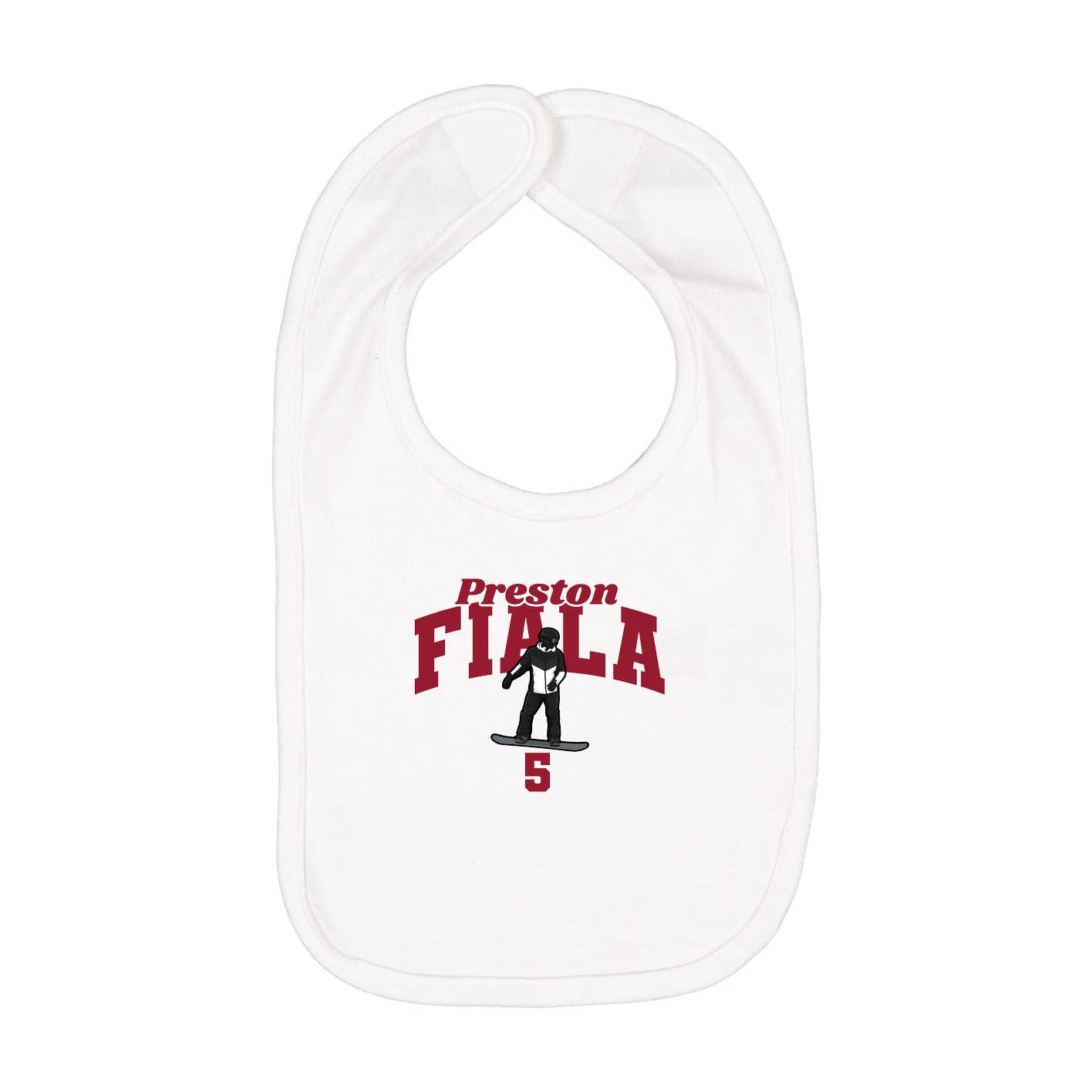 Infant Bib — Signature Arch in White