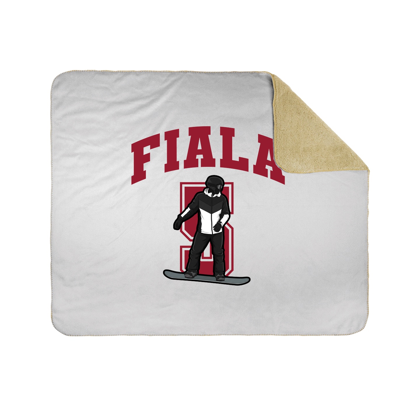 Throw Blanket — Number in White