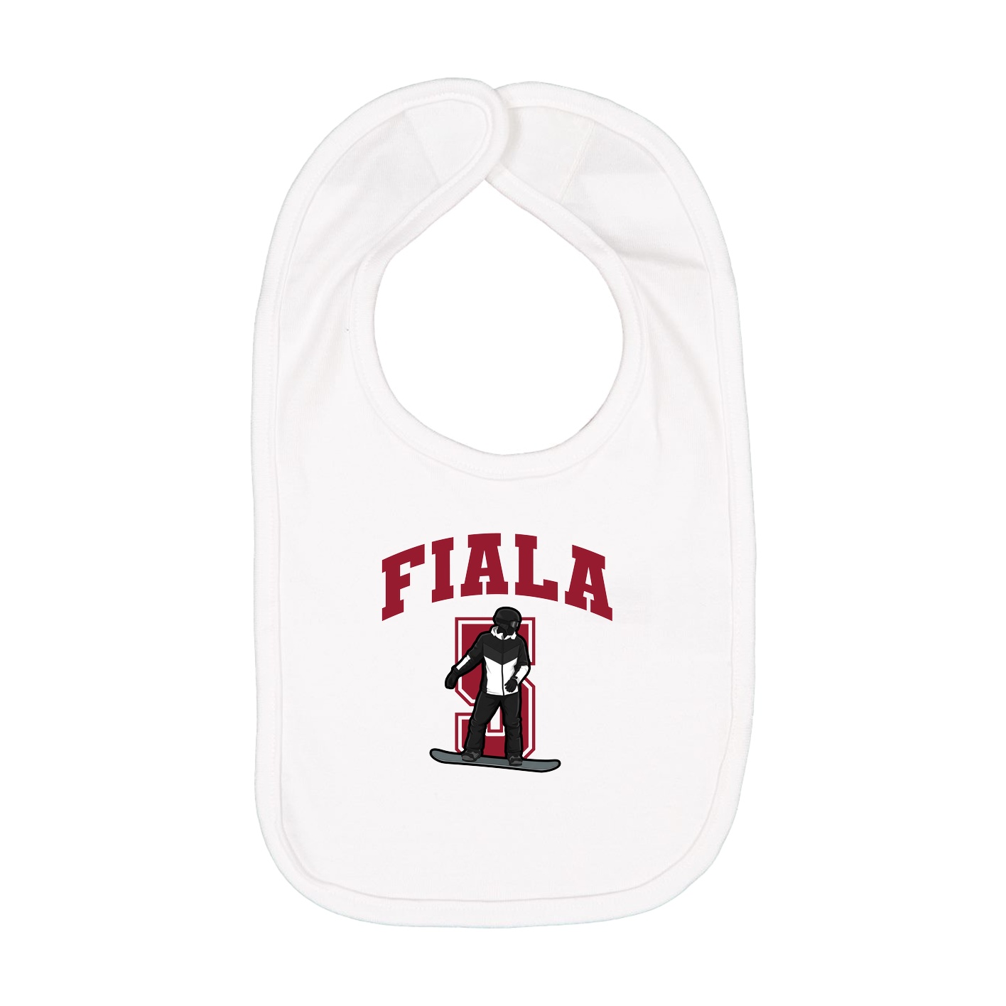 Infant Bib — Number in White