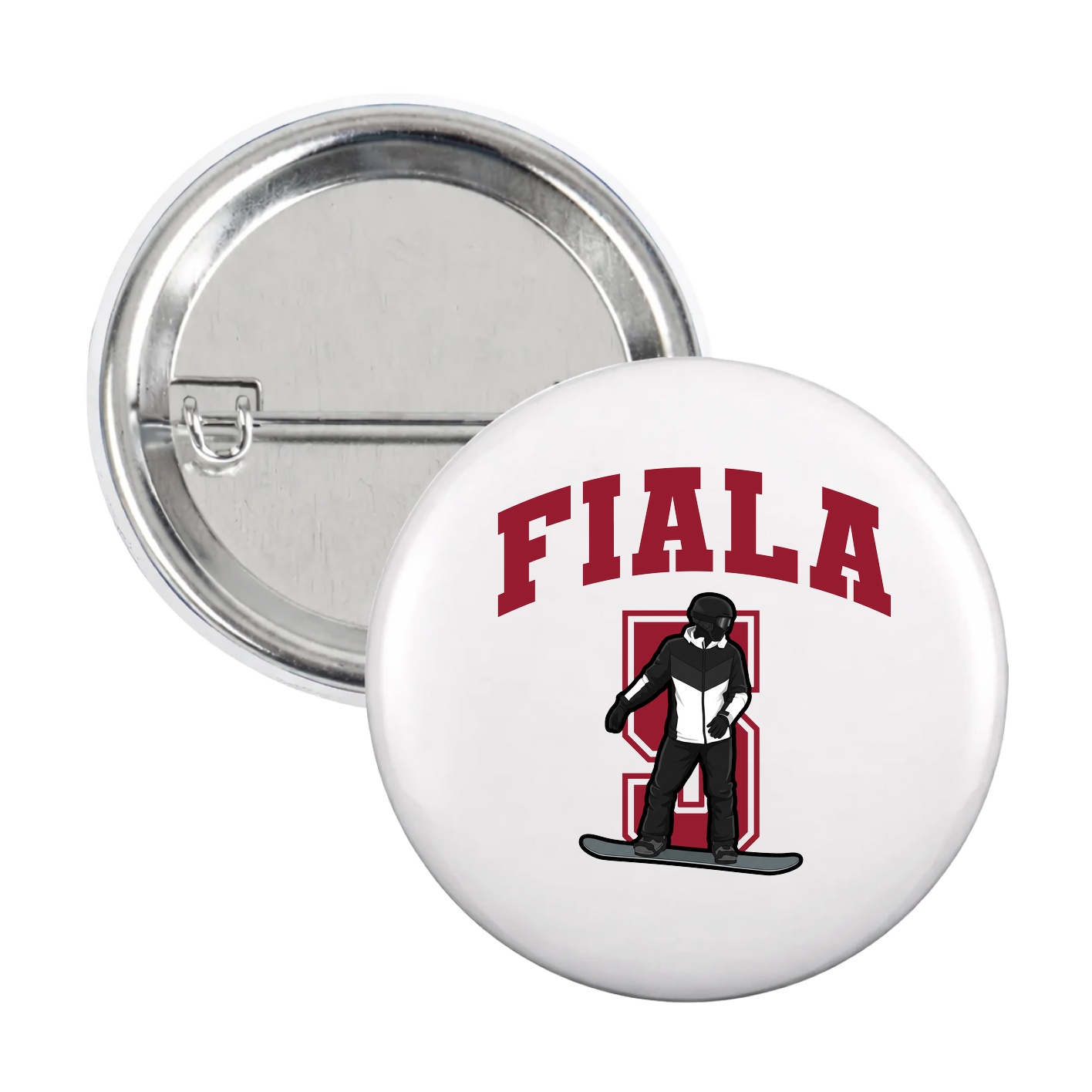Game Day Button — Number in White