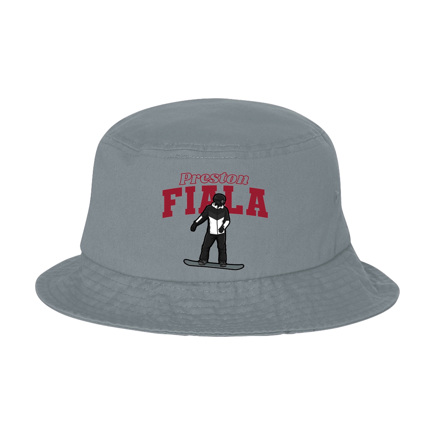 Bucket Cap — Name Arch in Grey