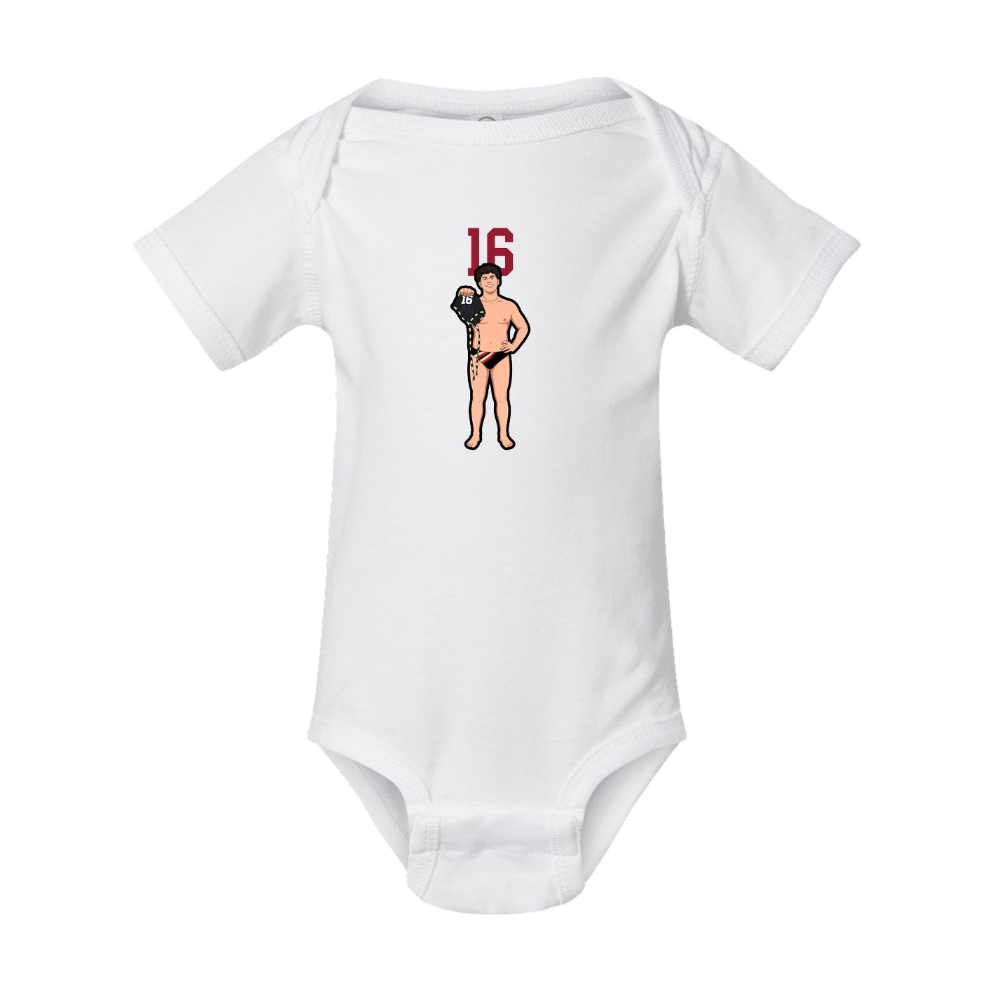 Baby Onesie — Number Top in White