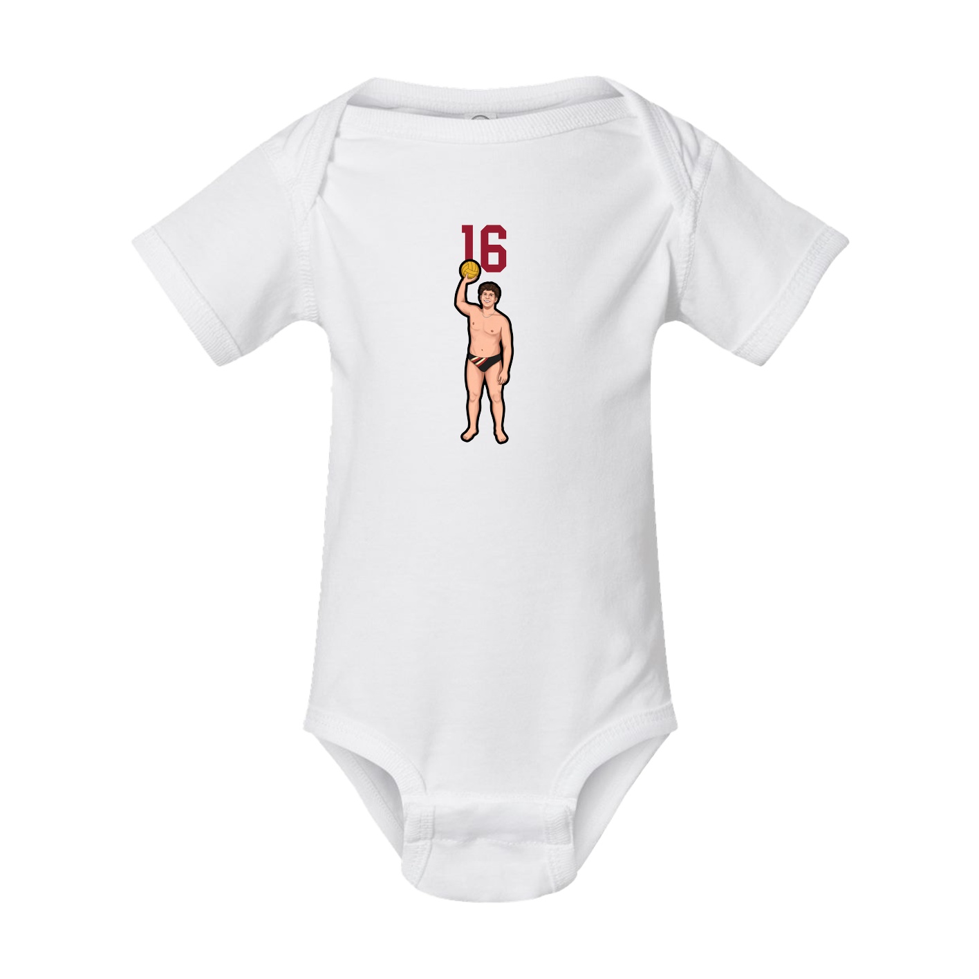Baby Onesie — Number Top in White