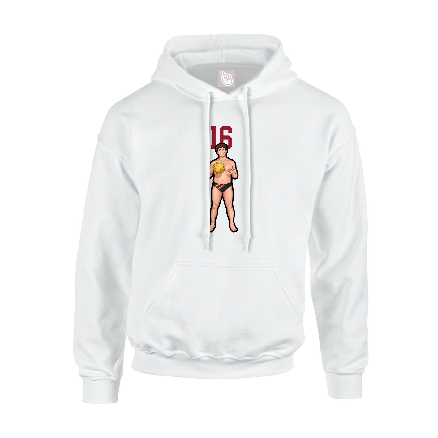 Hoodie — Number Top in White