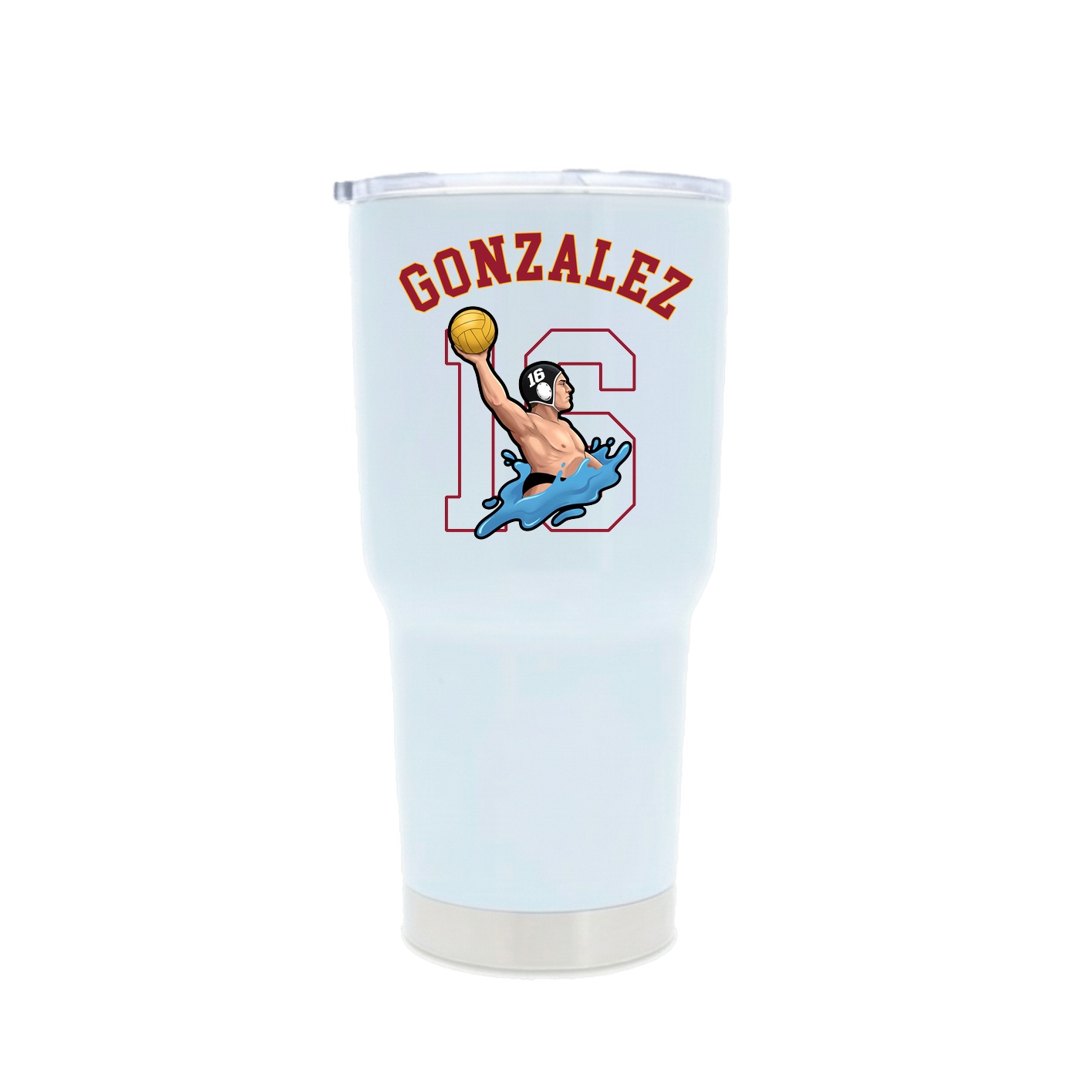 30oz Stainless Steel Tumbler — Shirsey Arch in White