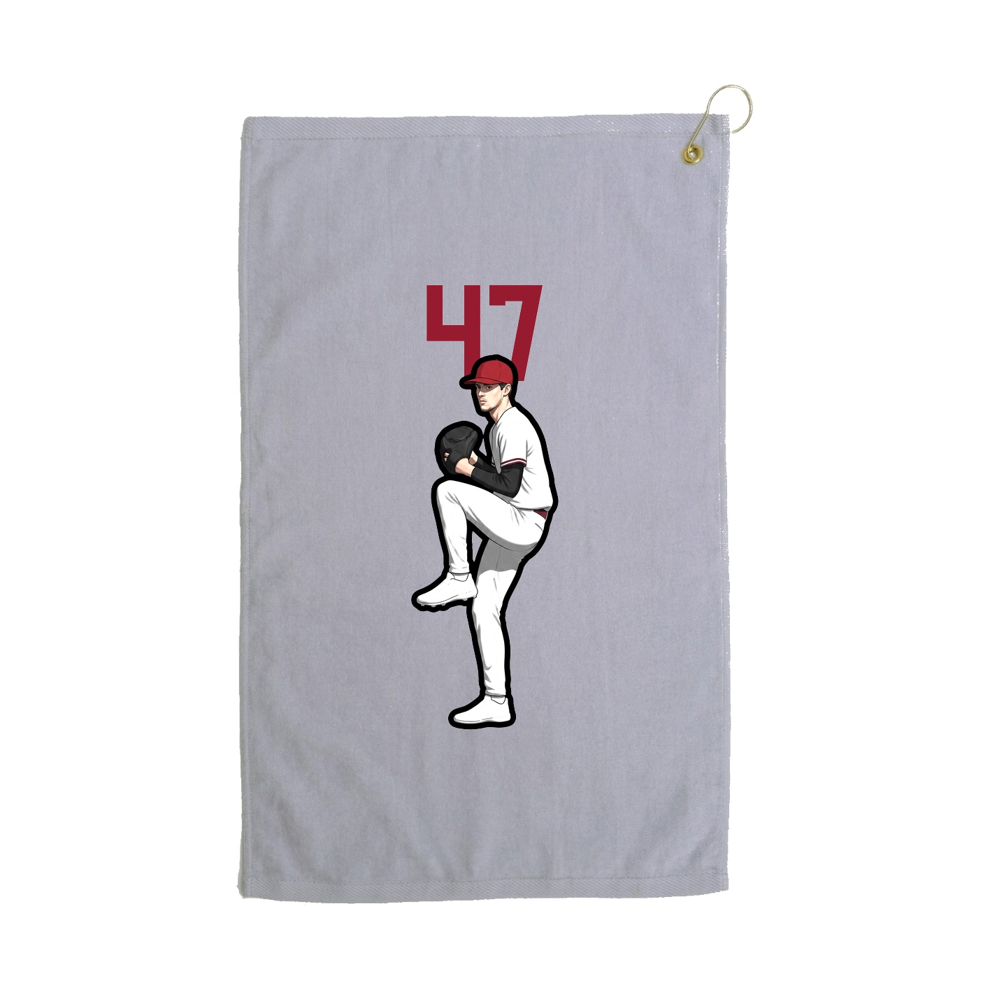 Golf Towel — Number Top in Grey