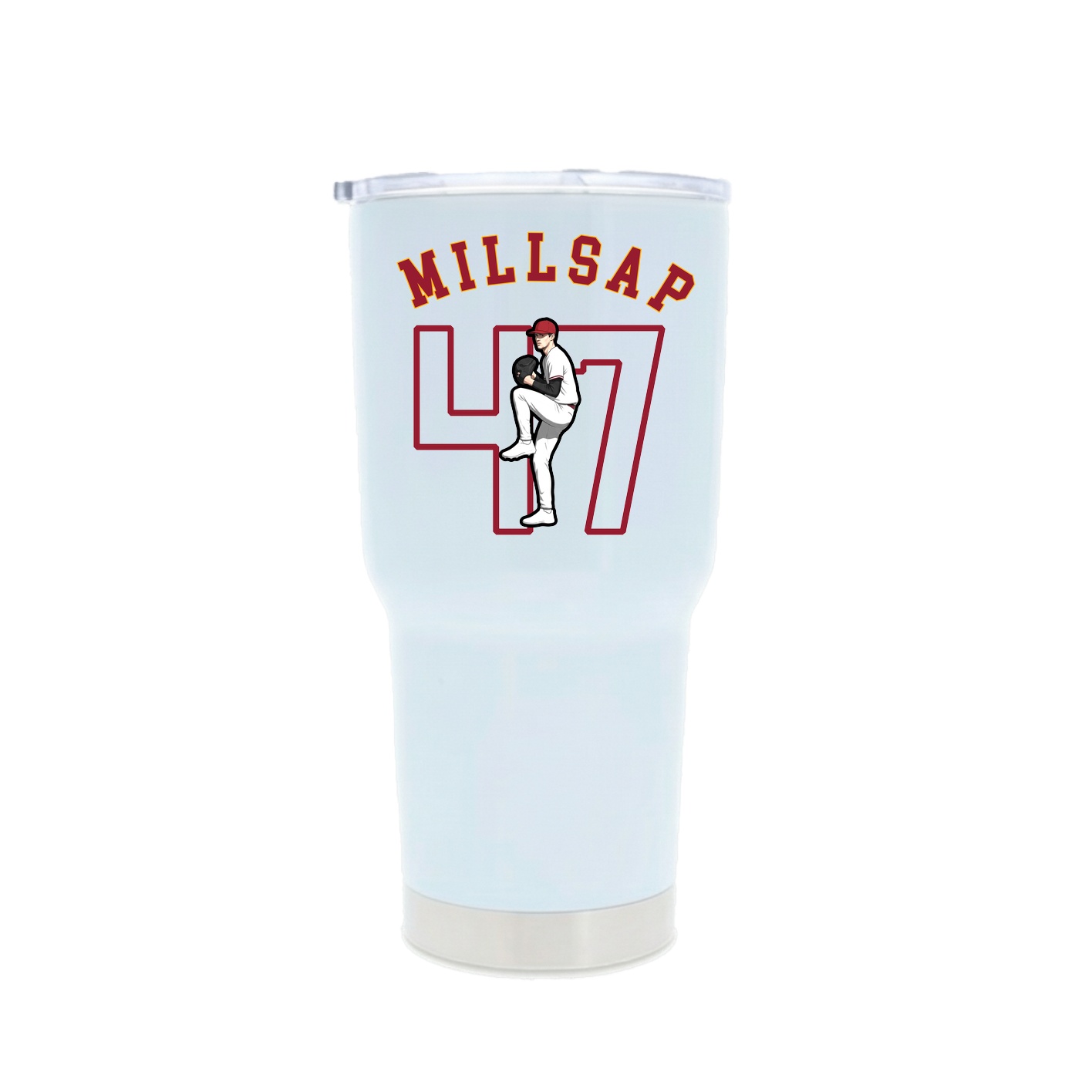 30oz Stainless Steel Tumbler — Shirsey Arch in White