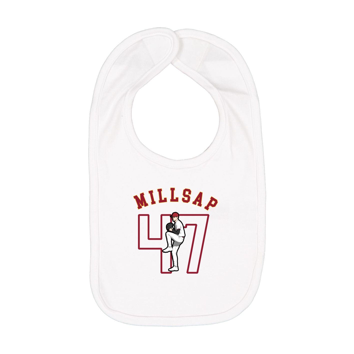 Infant Bib — Shirsey Arch in White