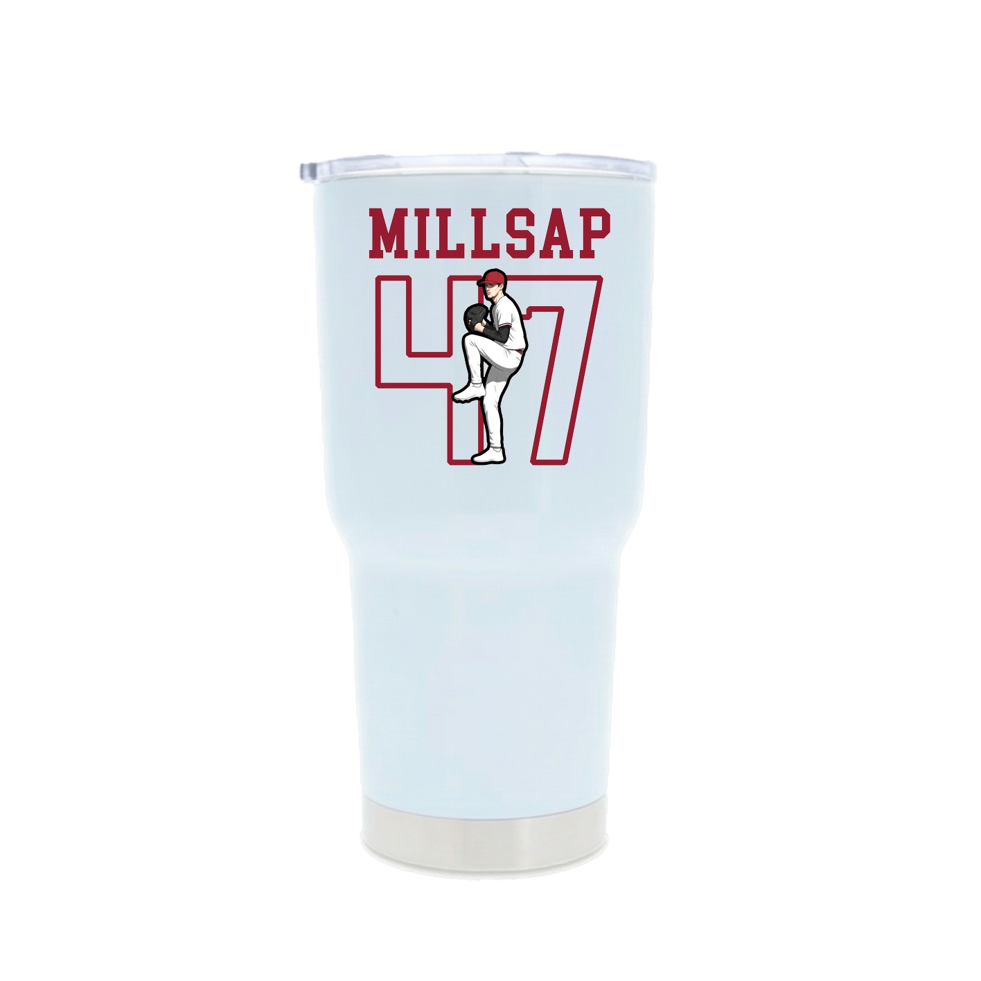 30oz Stainless Steel Tumbler — Shirsey in White