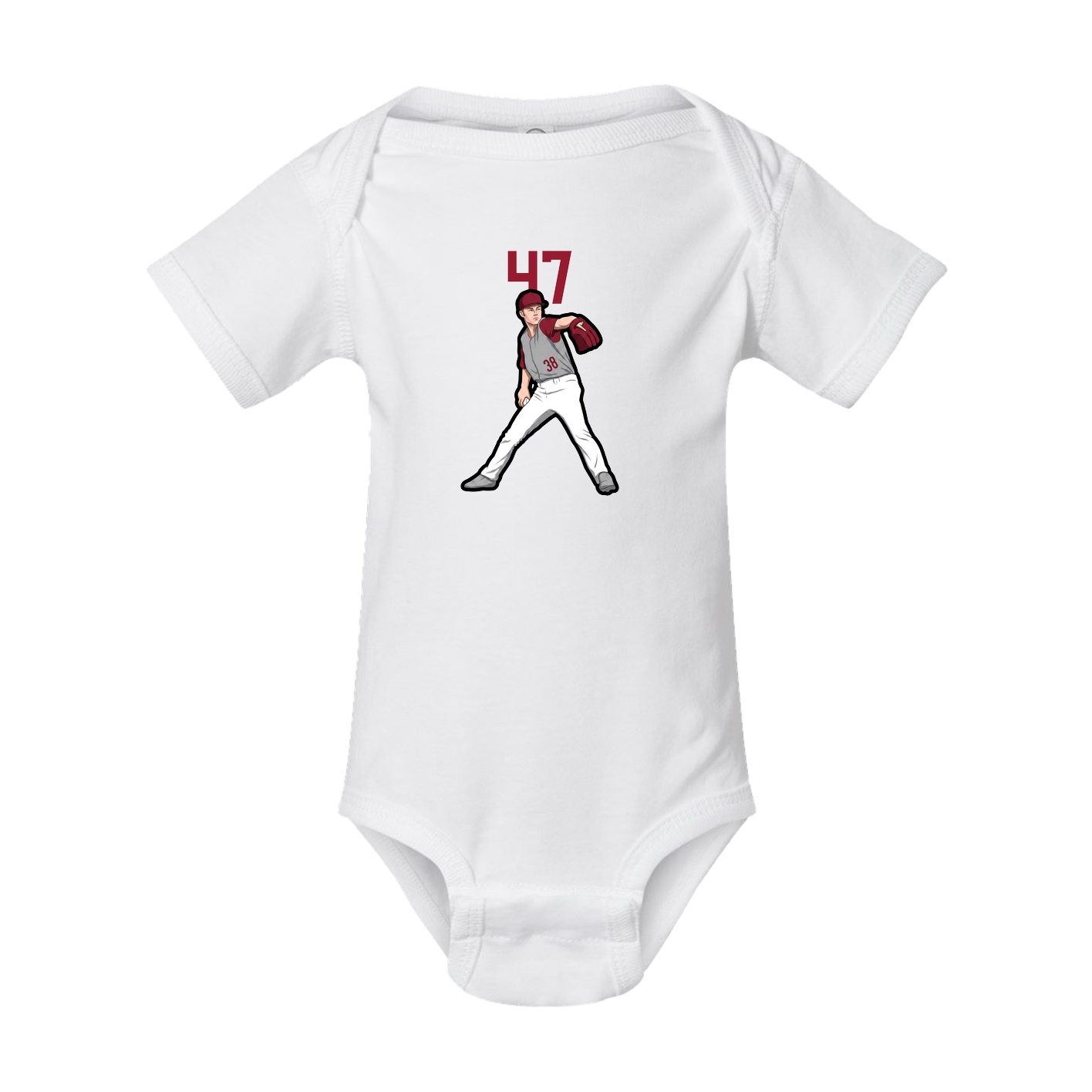 Baby Onesie — Number Top in White