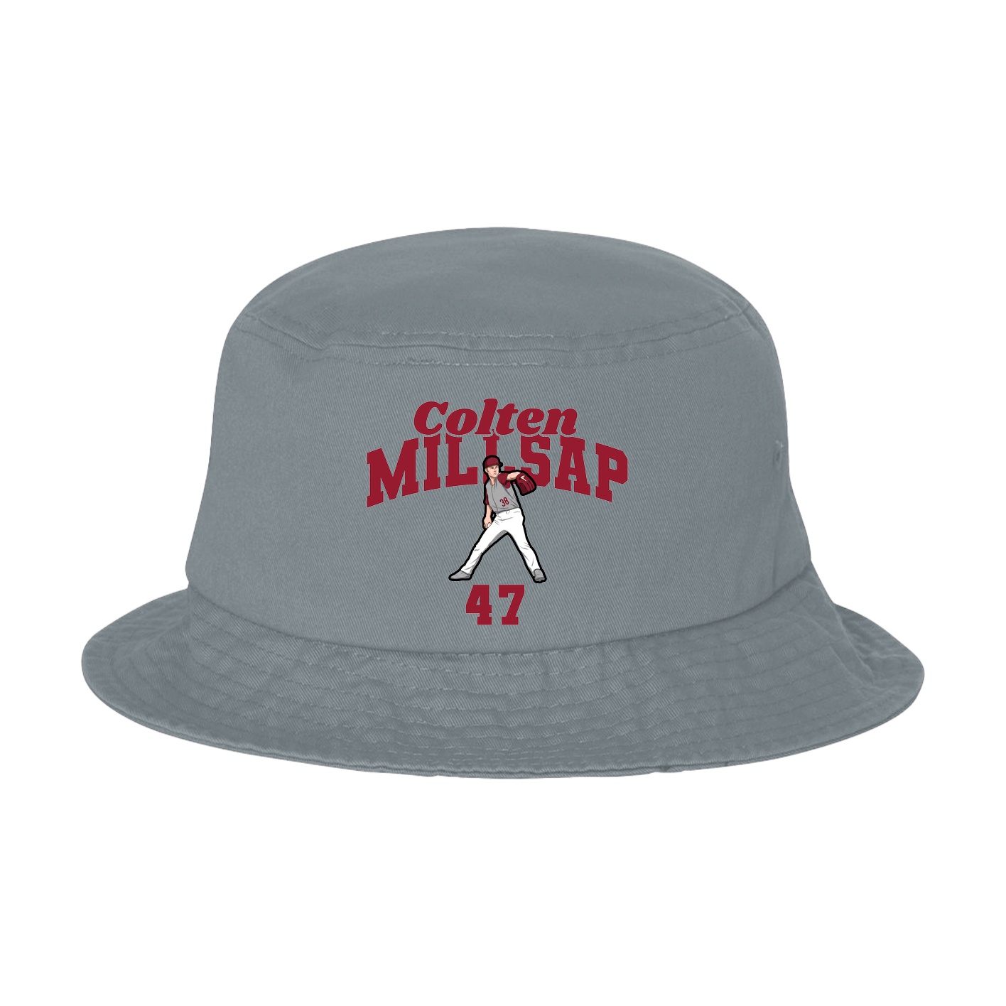 Bucket Cap — Signature Arch in Grey