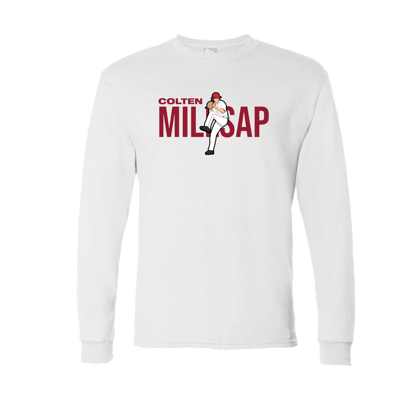 Long Sleeve Tee — Player Name in White