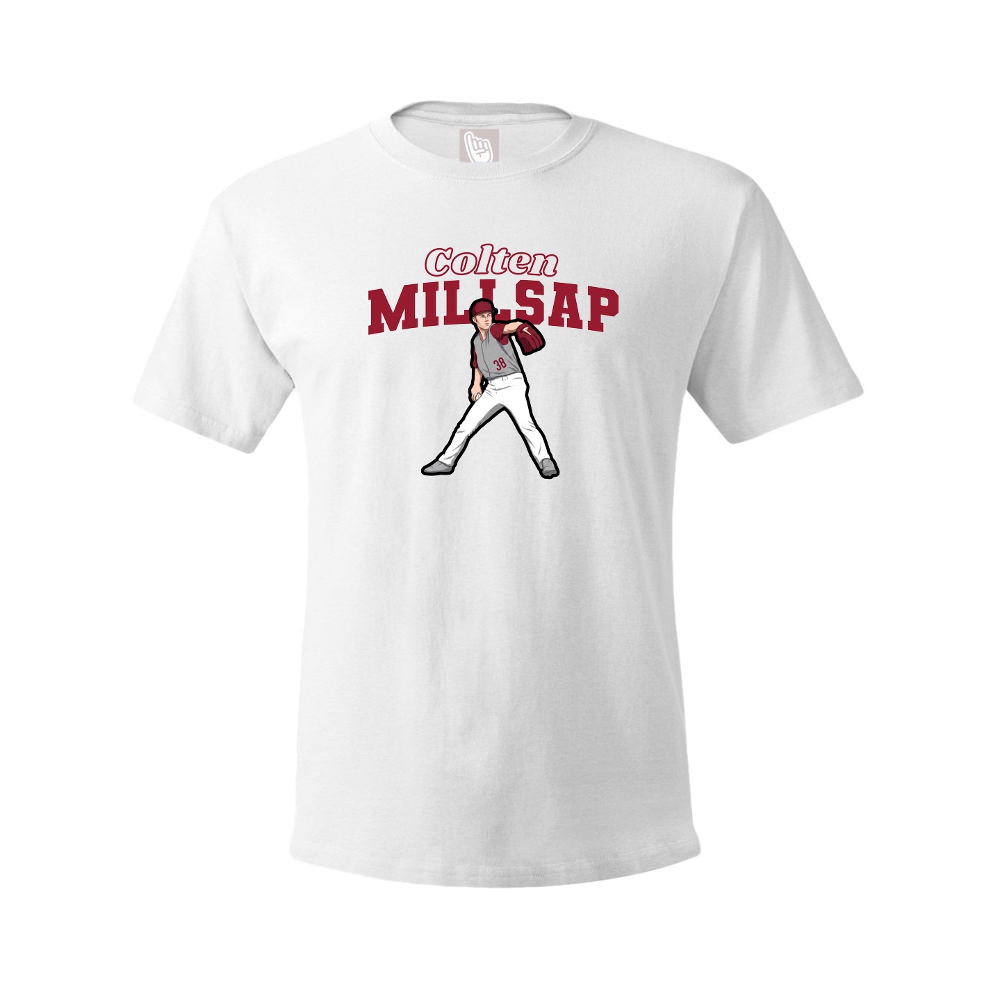 Youth Tee — Name Arch in White