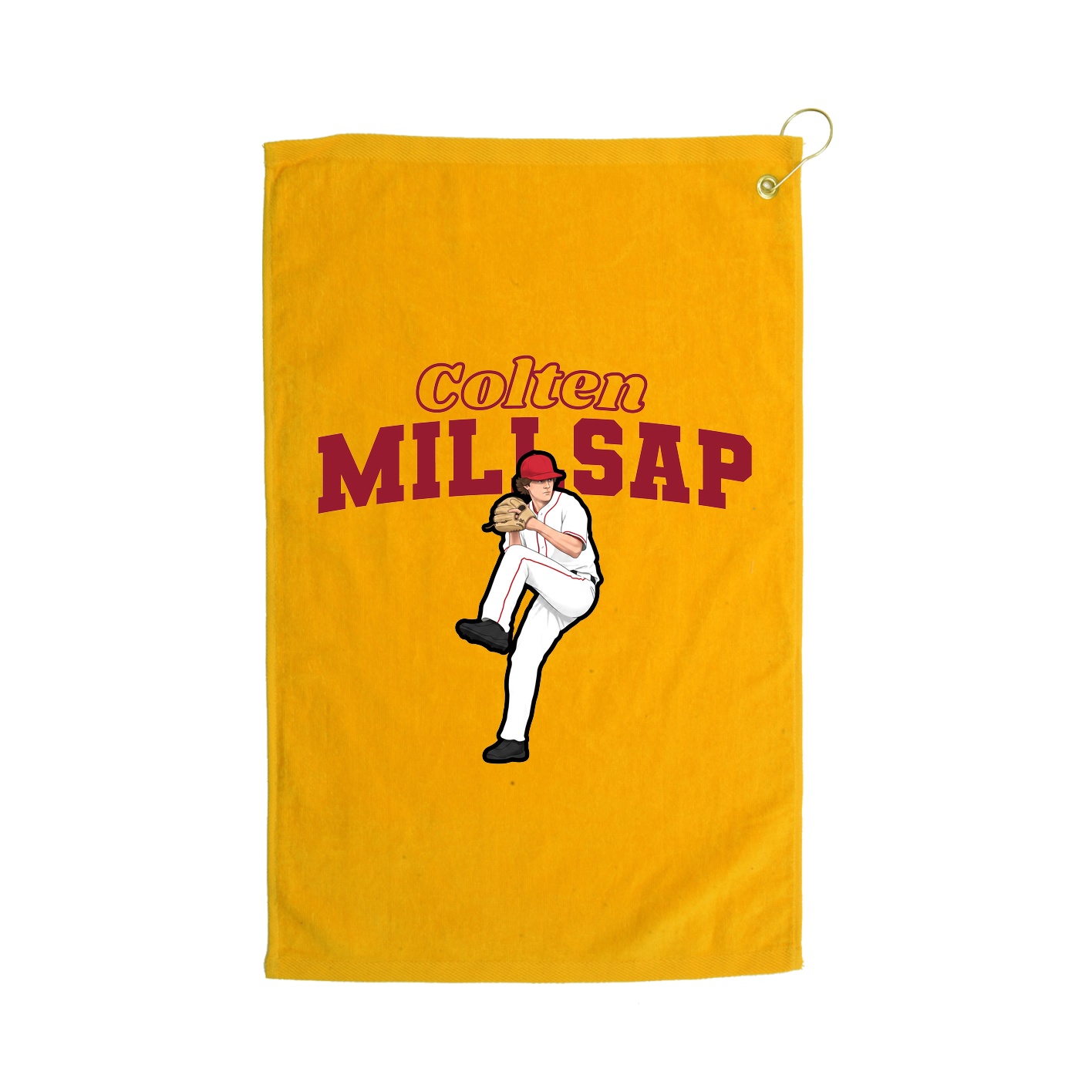 Golf Towel — Name Arch in Gold