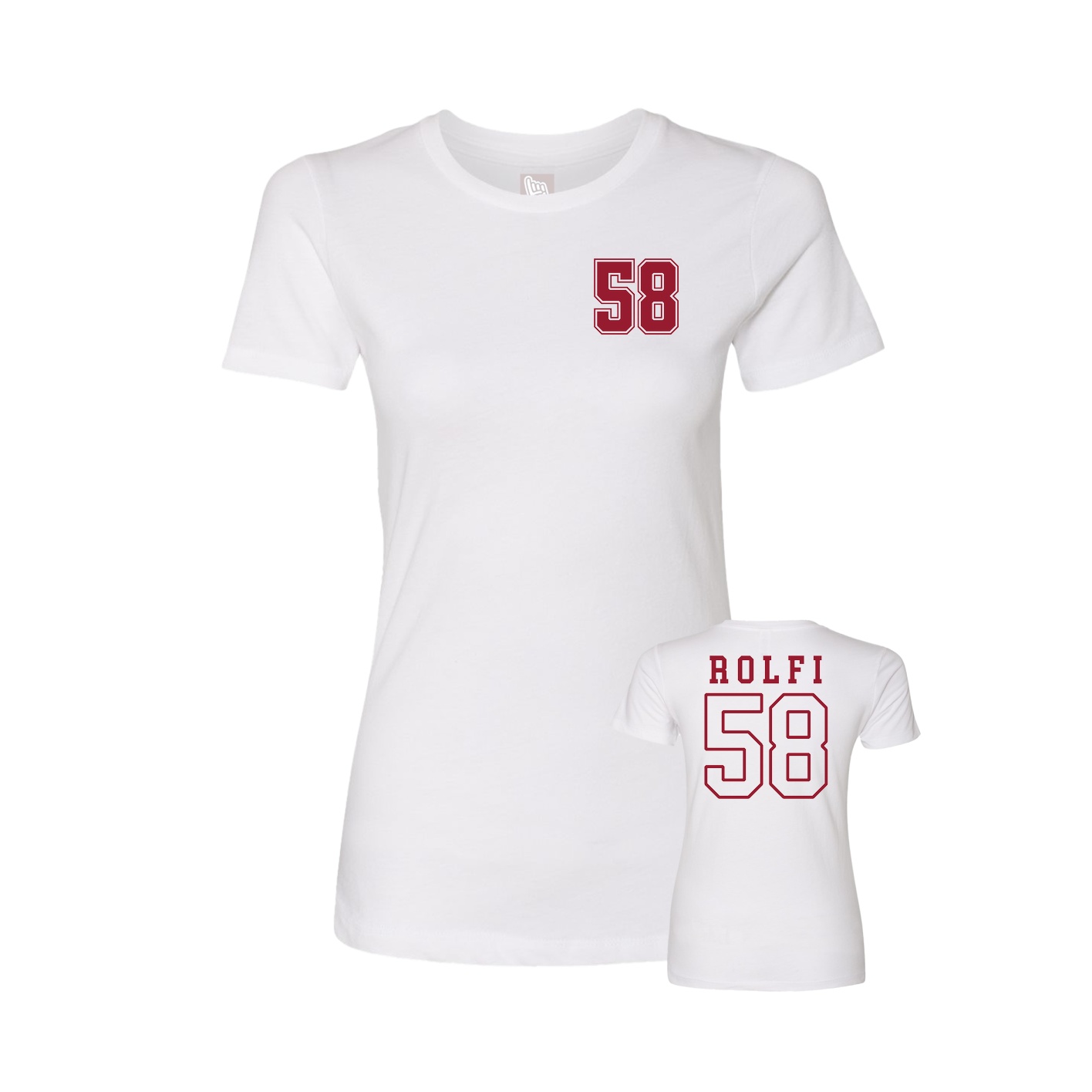 Womens Tee — Chest Back in White