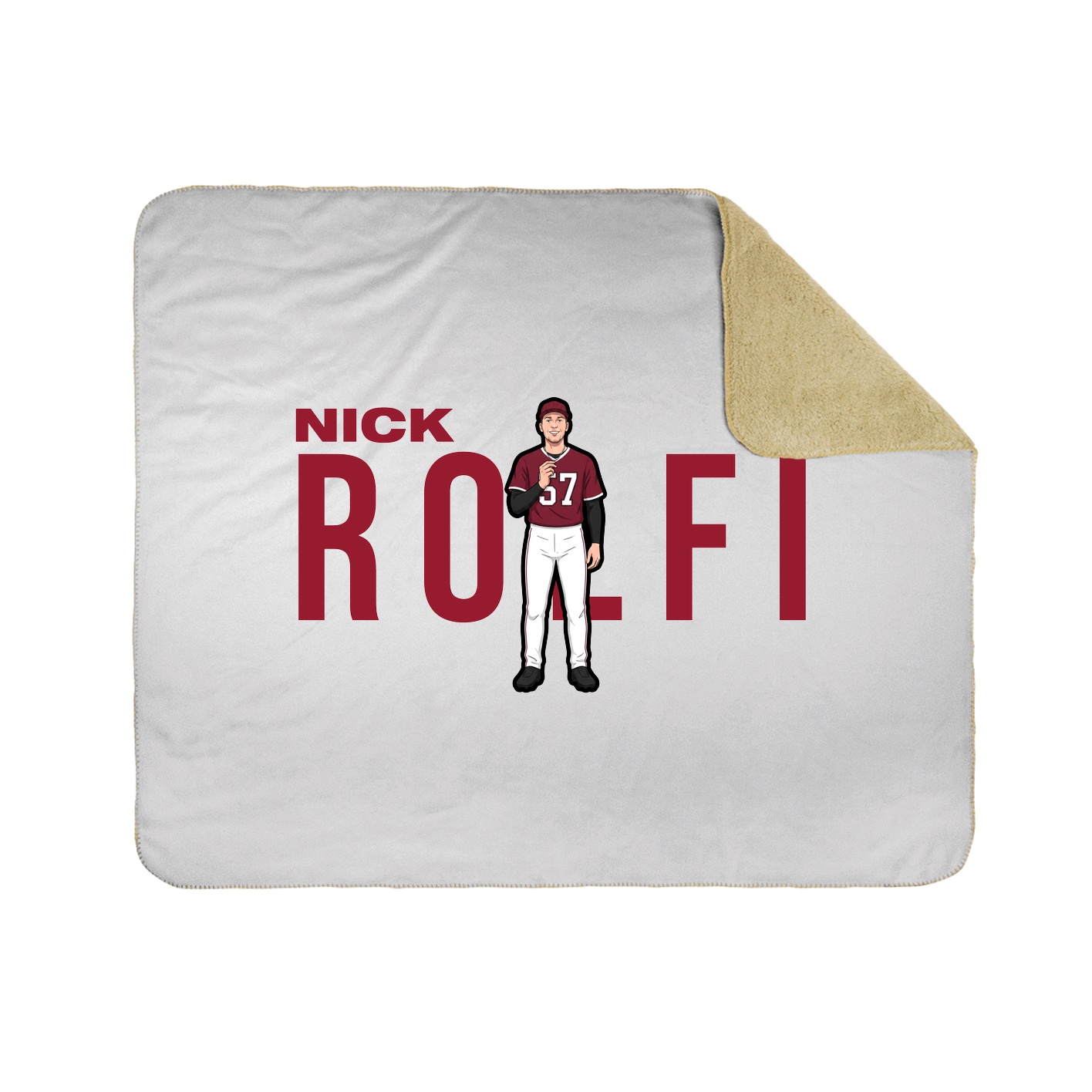 Throw Blanket — Player Name in White
