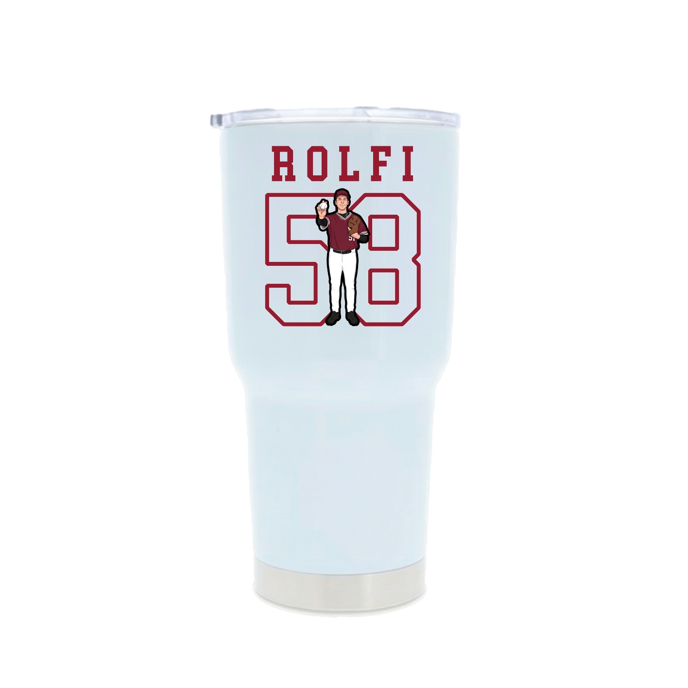 30oz Stainless Steel Tumbler — Shirsey in White