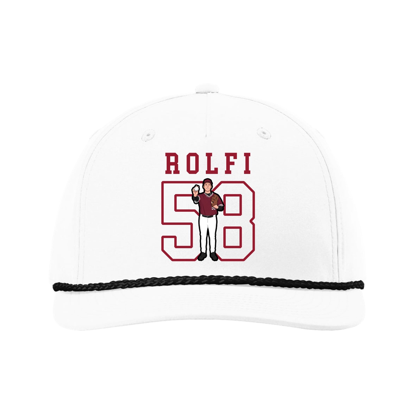 Five-Panel Classic Rope Cap — Shirsey in White