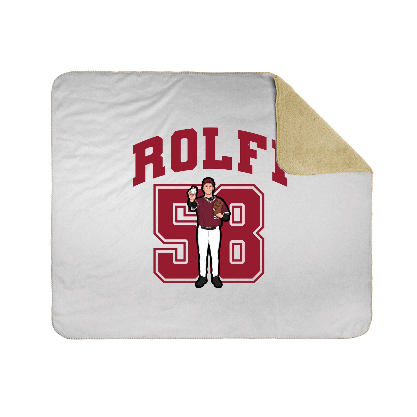 Throw Blanket — Number in White