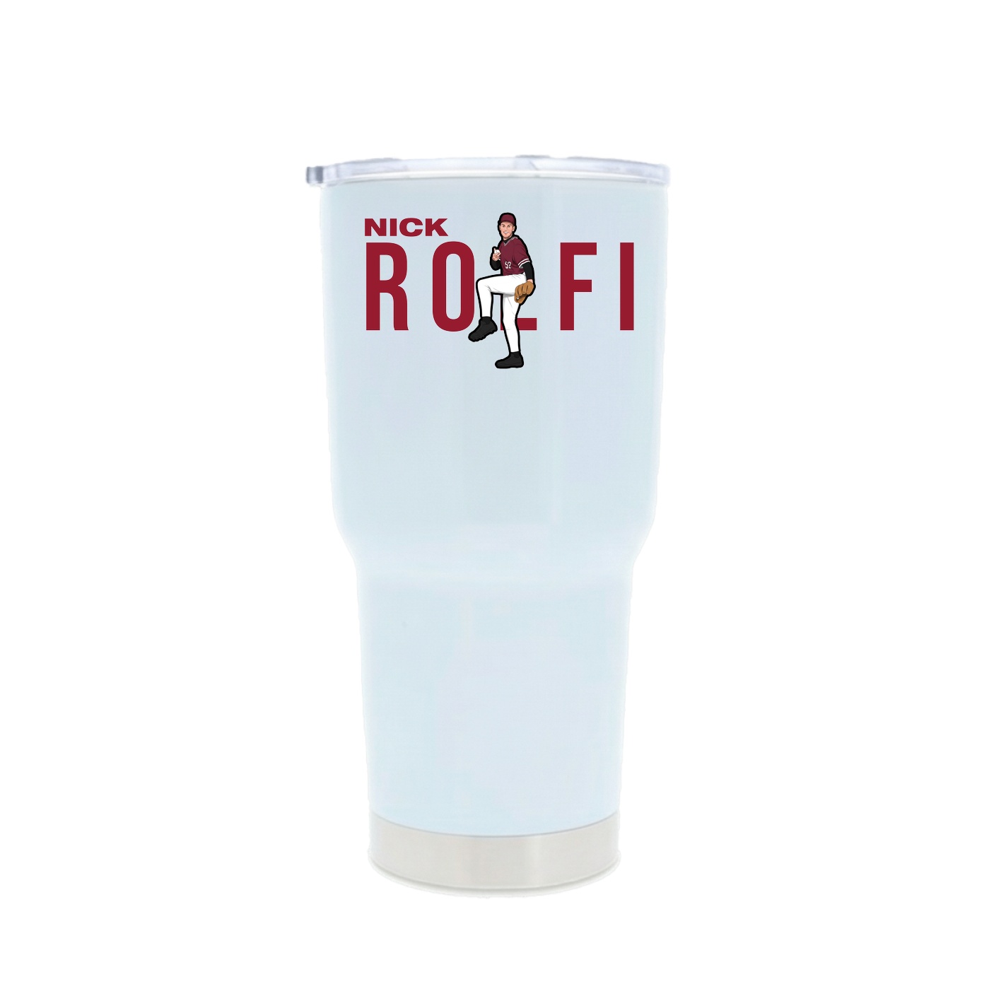 30oz Stainless Steel Tumbler — Player Name in White