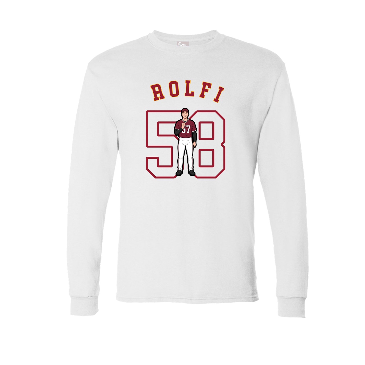 Long Sleeve Tee — Shirsey Arch in White