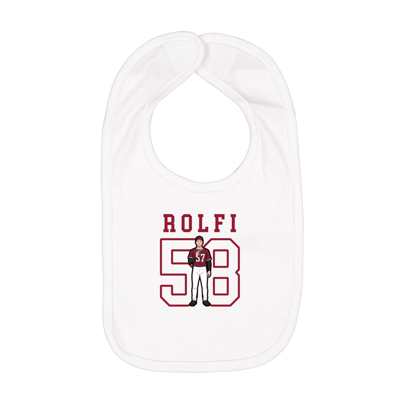 Infant Bib — Shirsey in White