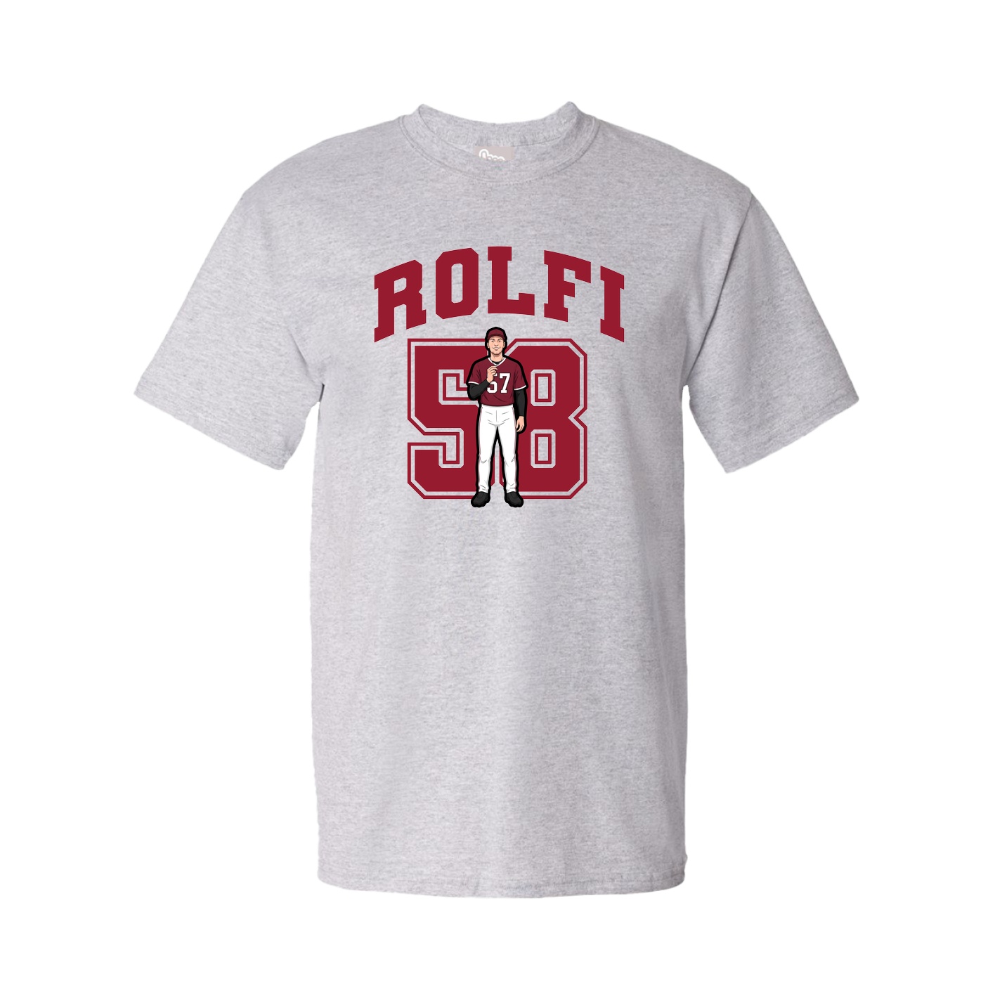 Youth Tee — Number in Grey