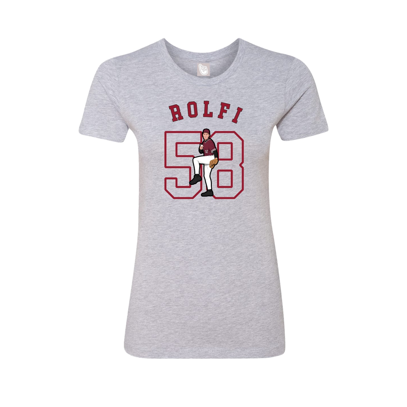 Fitted Women's Tee — Shirsey Arch in Grey