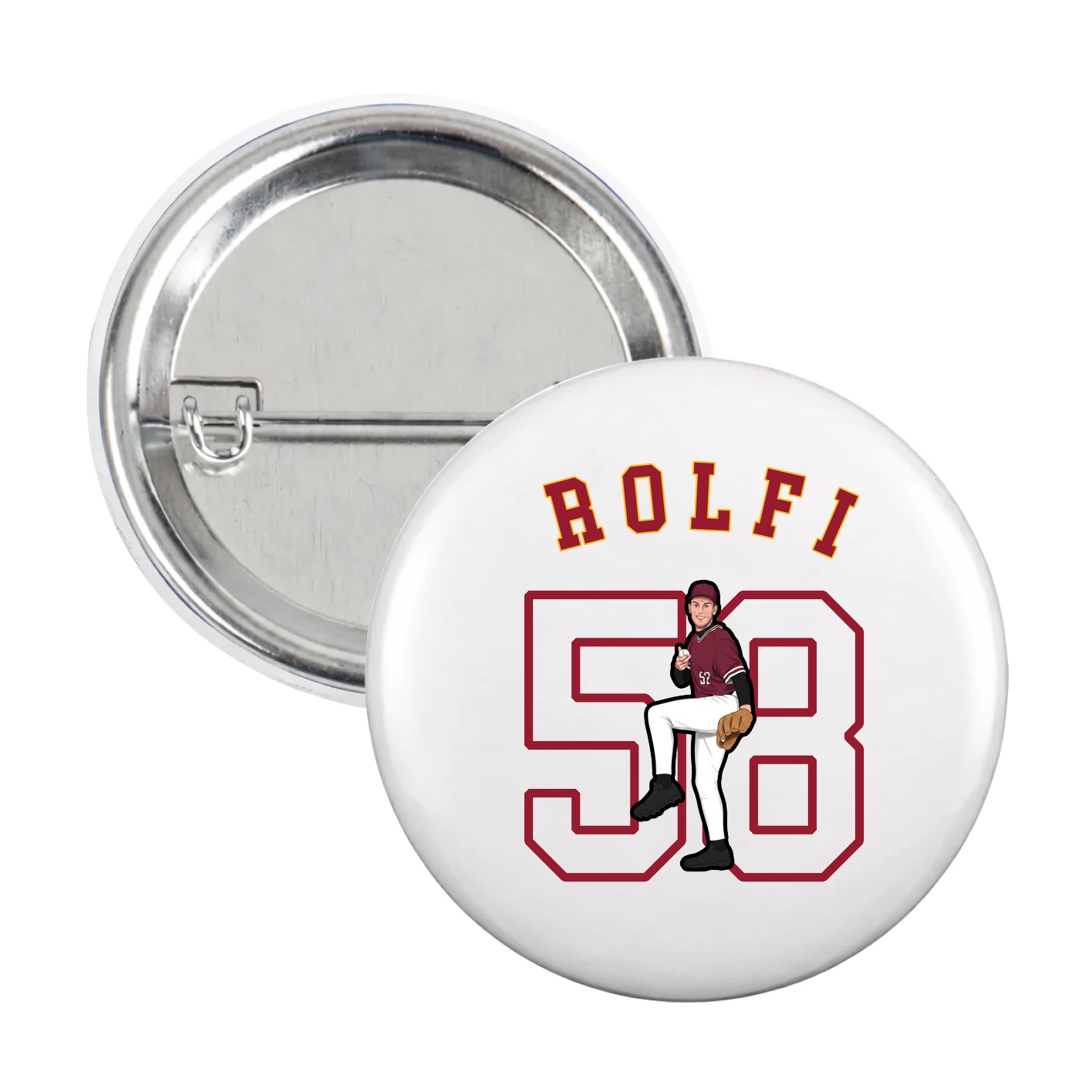 Game Day Button — Shirsey Arch in White