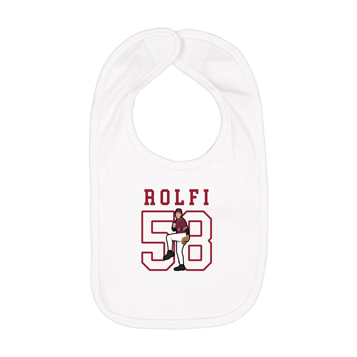 Infant Bib — Shirsey in White