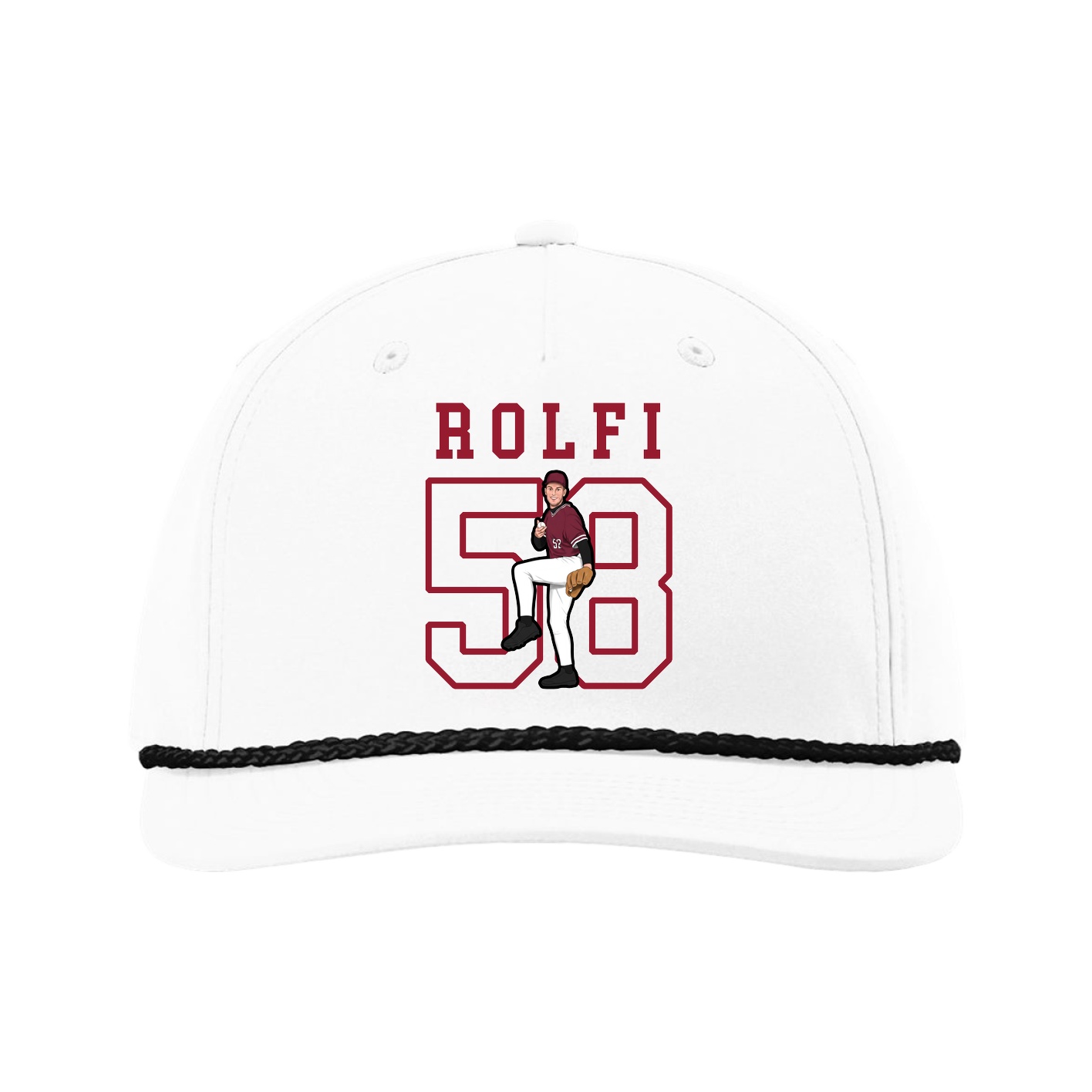 Five-Panel Classic Rope Cap — Shirsey in White