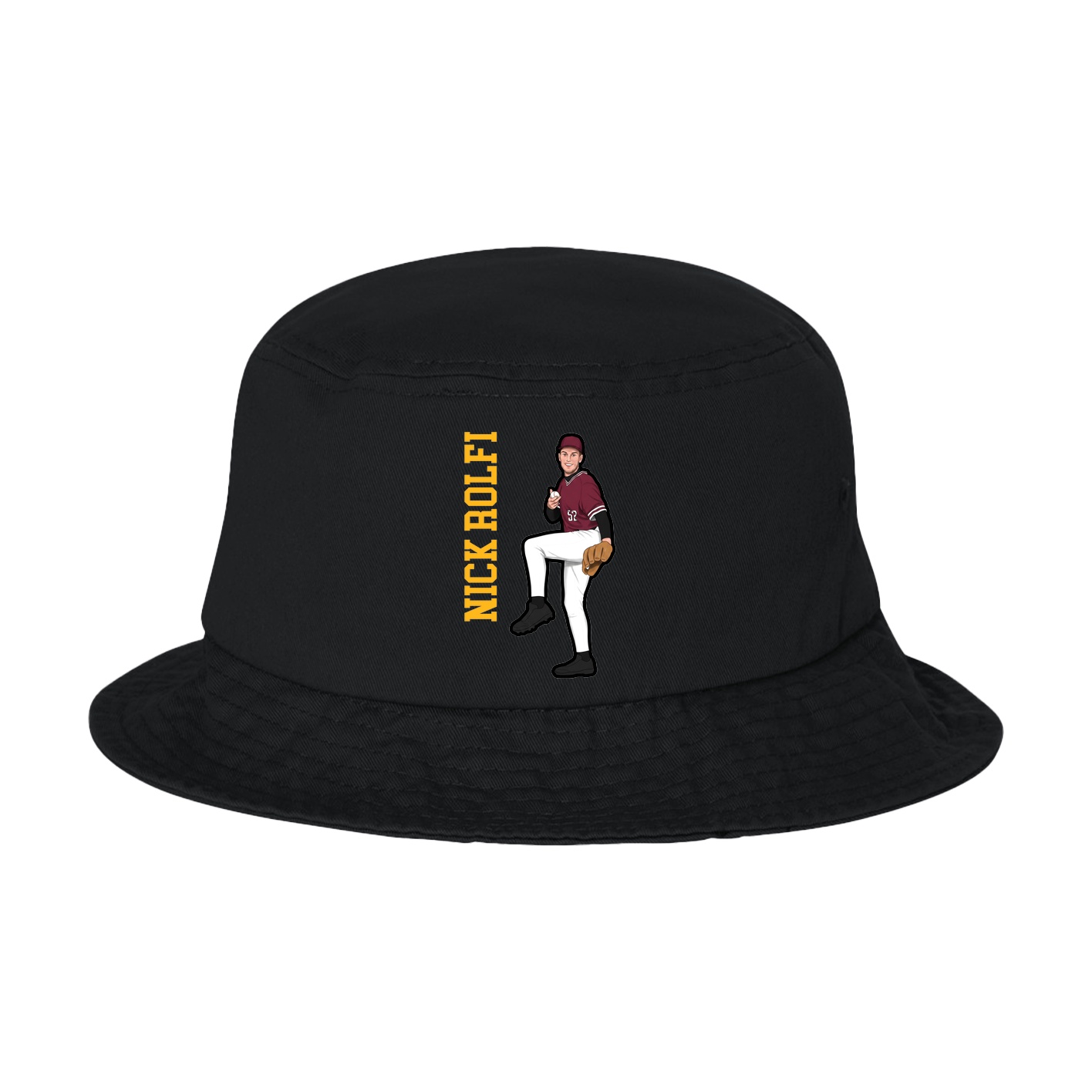 Bucket Cap — Name Vertical in Black