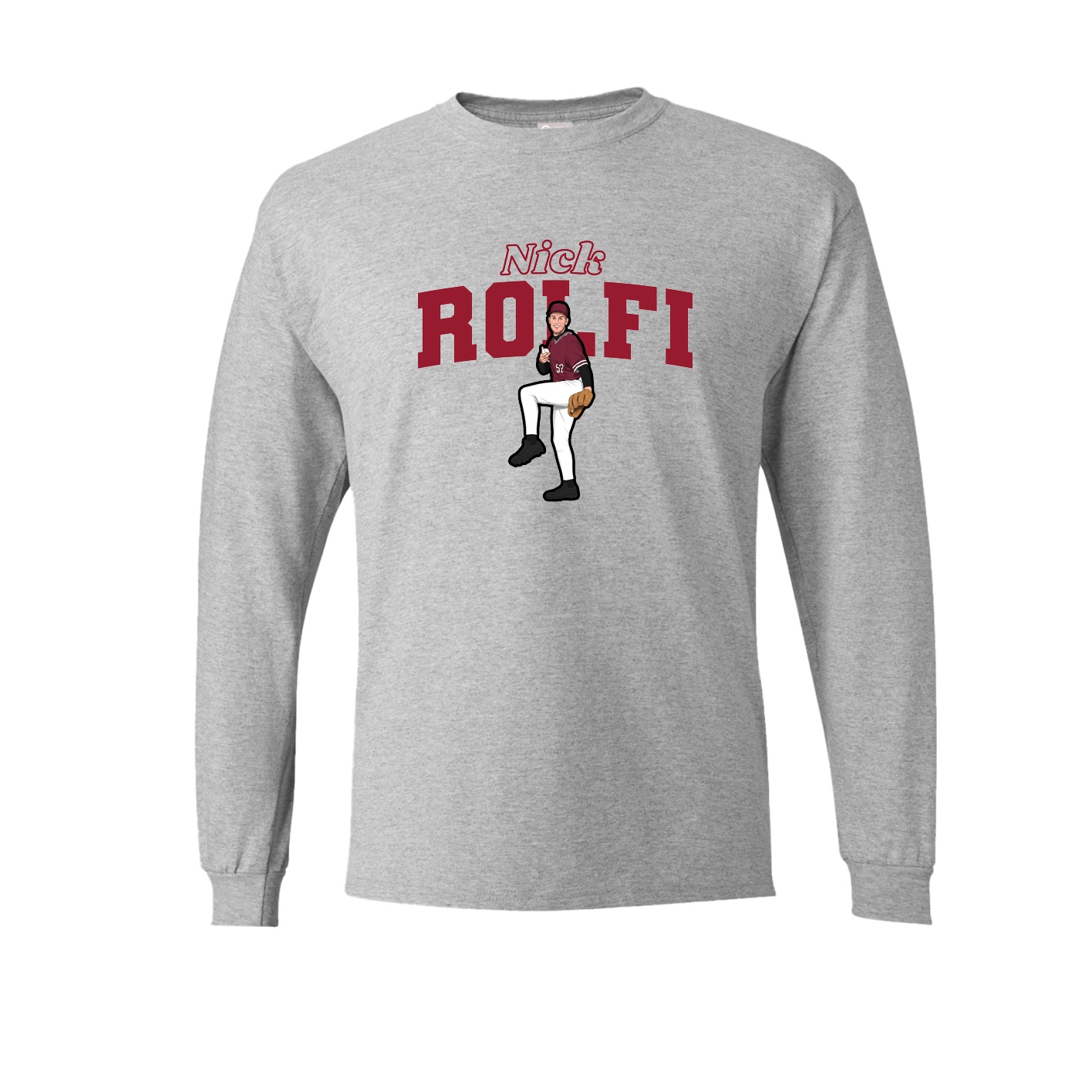 Long Sleeve Tee — Name Arch in Grey