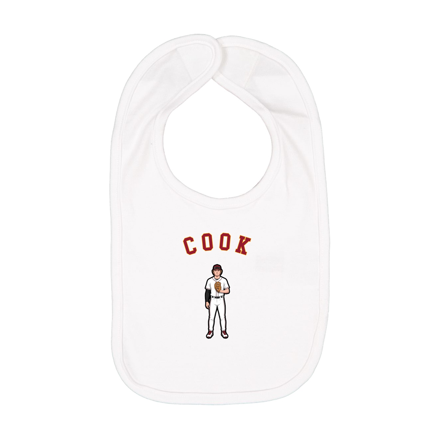 Infant Bib — Shirsey Arch in White