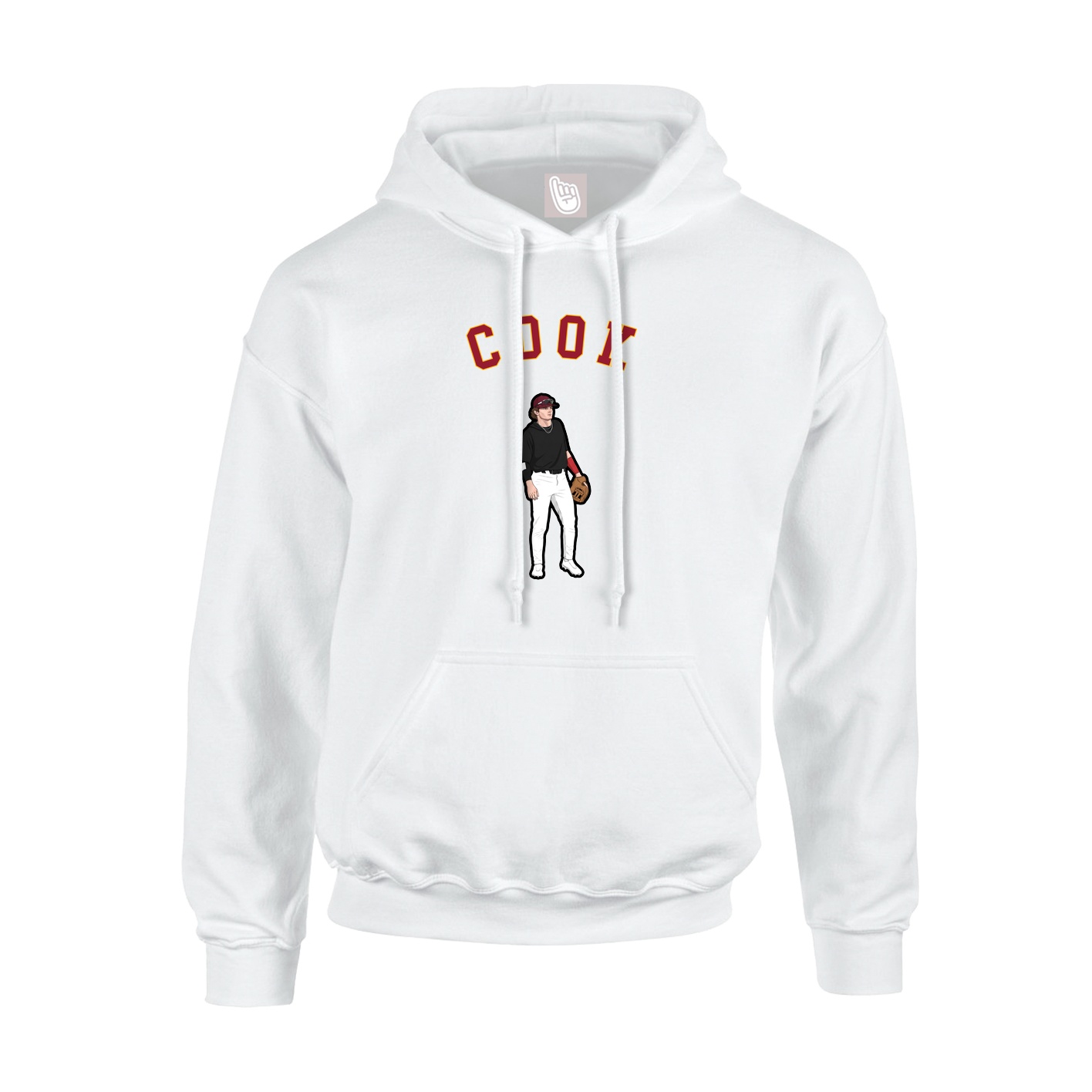 Youth Hoodie — Shirsey Arch in White