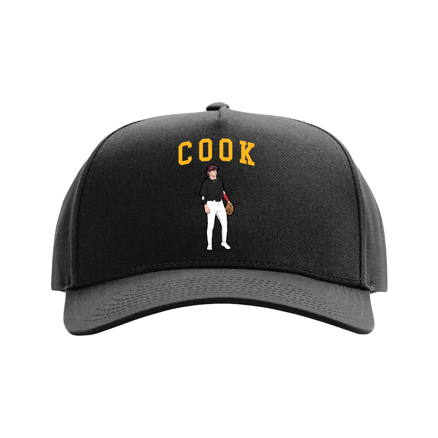 Full Fabric Five-Panel Champ Cap — Shirsey in Black