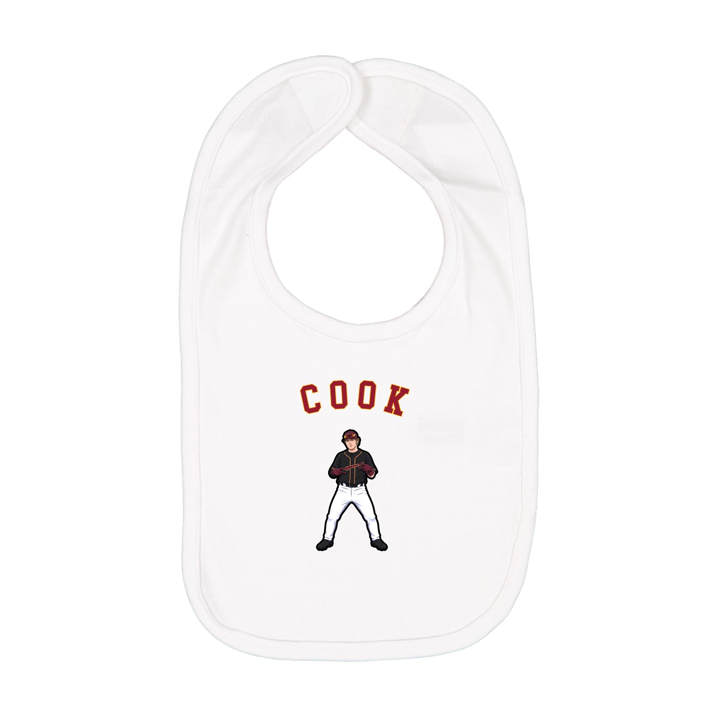 Infant Bib — Shirsey Arch in White