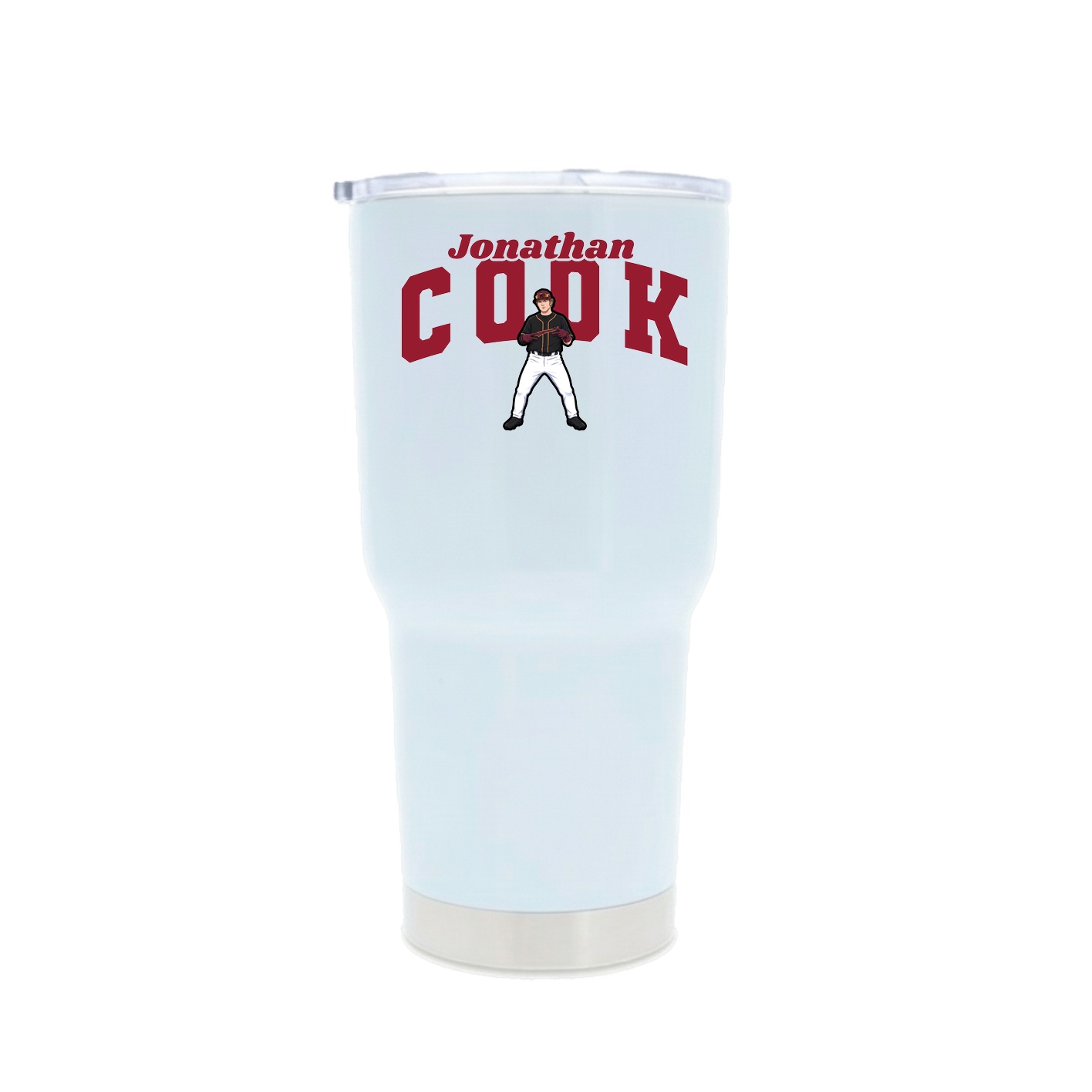 30oz Stainless Steel Tumbler — Signature Arch in White
