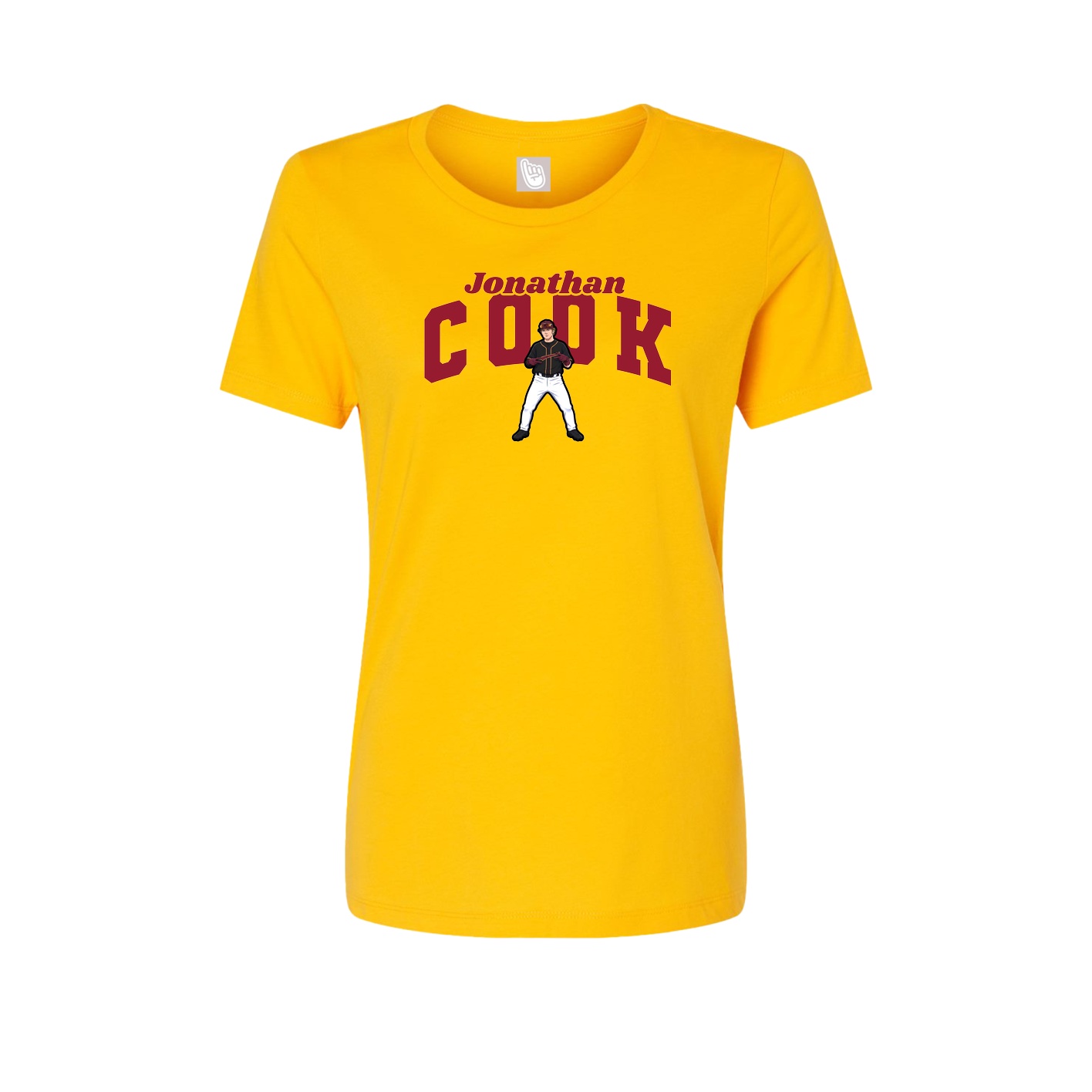 Womens Tee — Signature Arch in Gold
