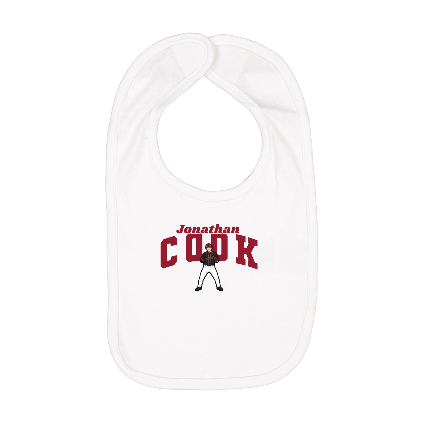 Infant Bib — Signature Arch in White