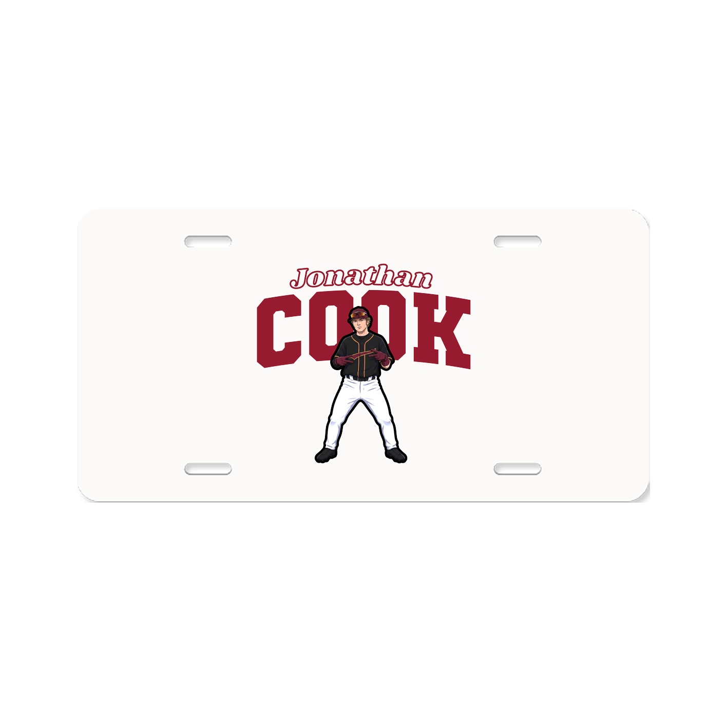 License Plate — Name Arch in Classic