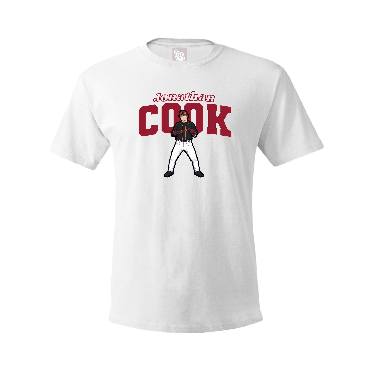 Youth Tee — Name Arch in White