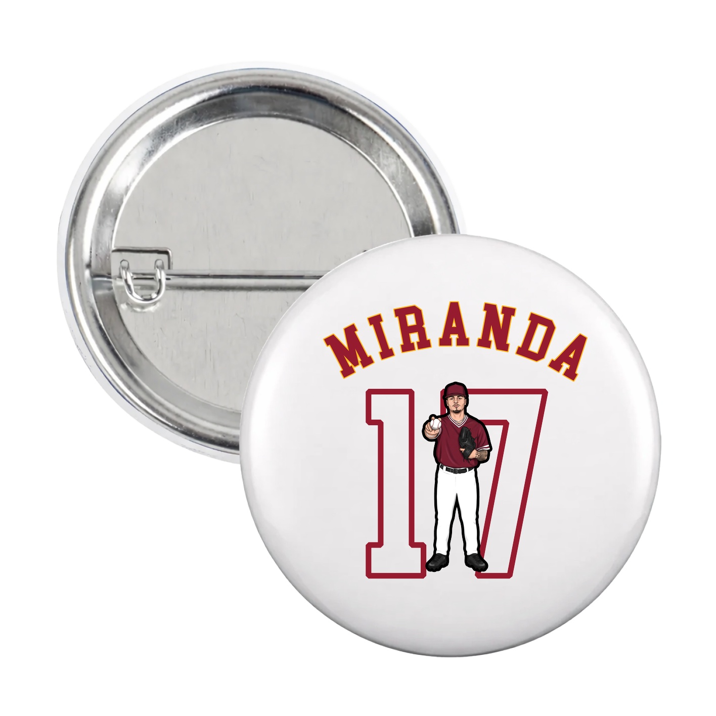 Game Day Button — Shirsey Arch in White