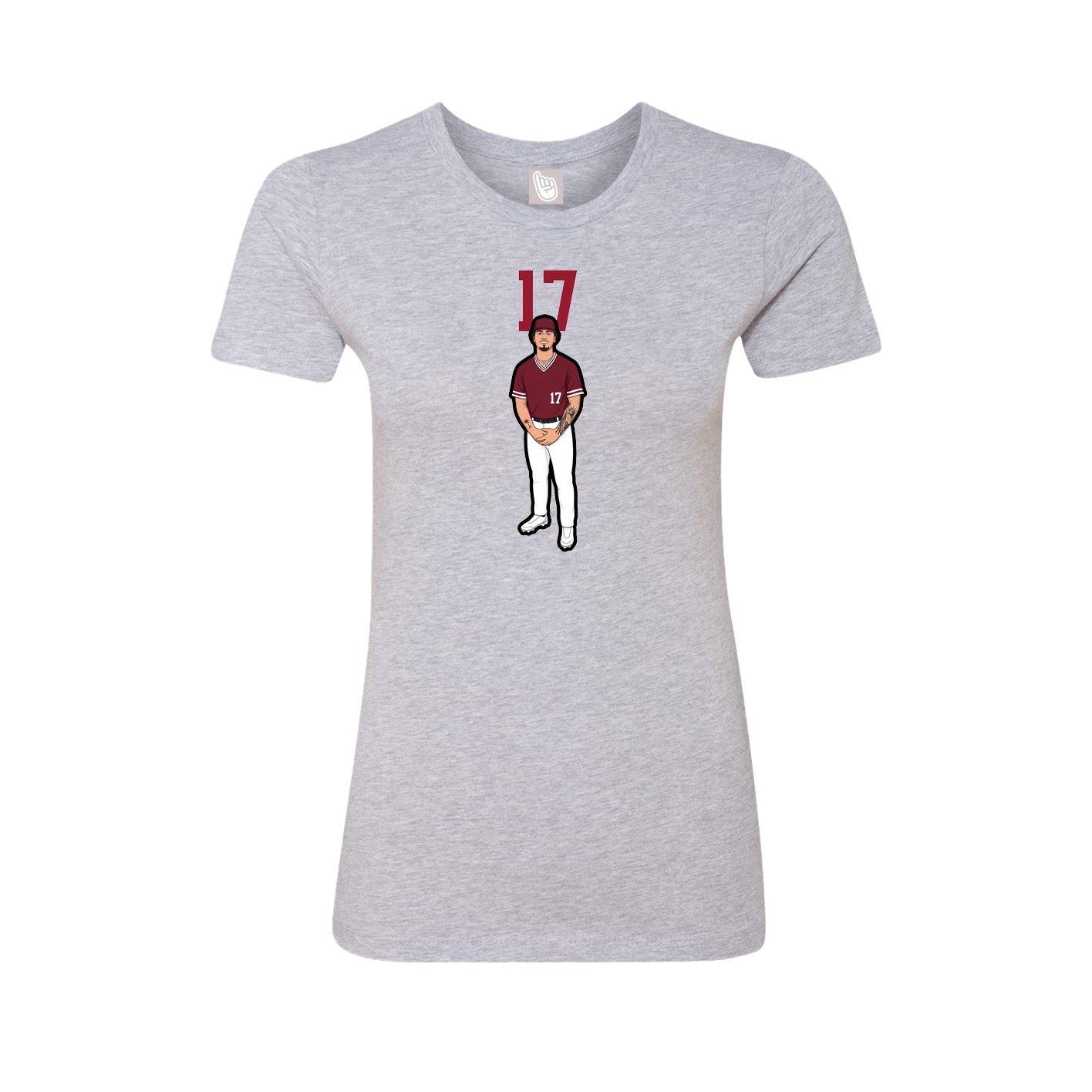 Womens Tee — Number Top in Grey