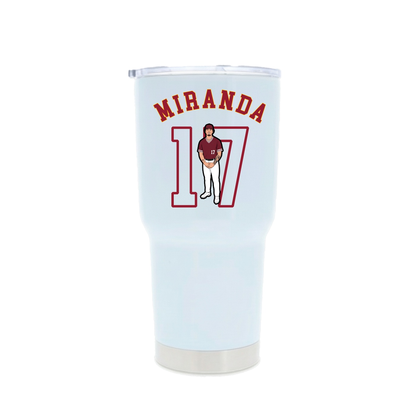 30oz Stainless Steel Tumbler — Shirsey Arch in White
