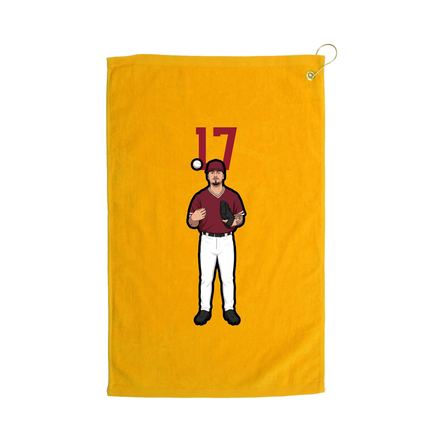 Golf Towel — Number Top in Gold