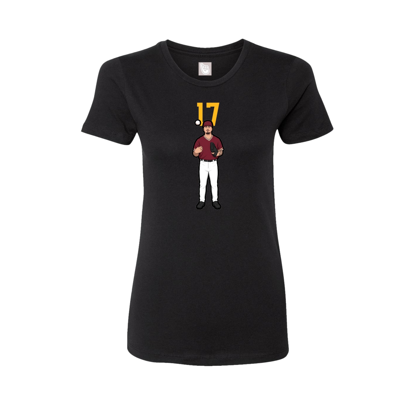 Womens Tee — Number Top in Black