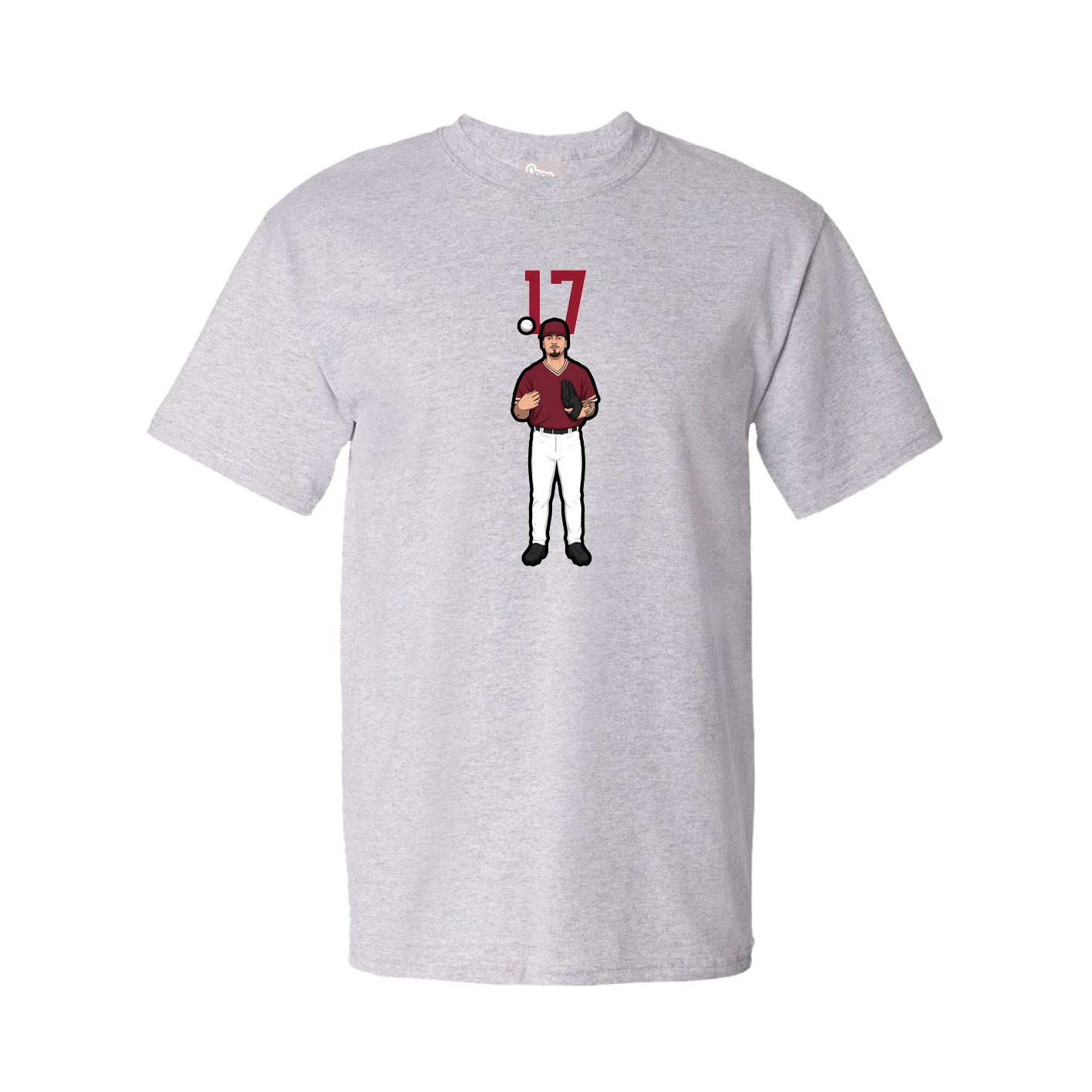 Youth Tee — Number Top in Grey