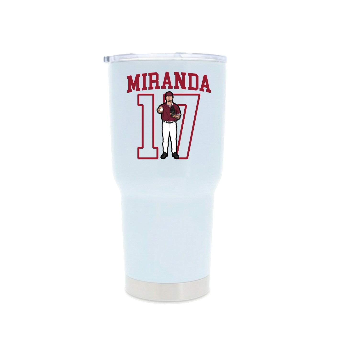 30oz Stainless Steel Tumbler — Shirsey in White