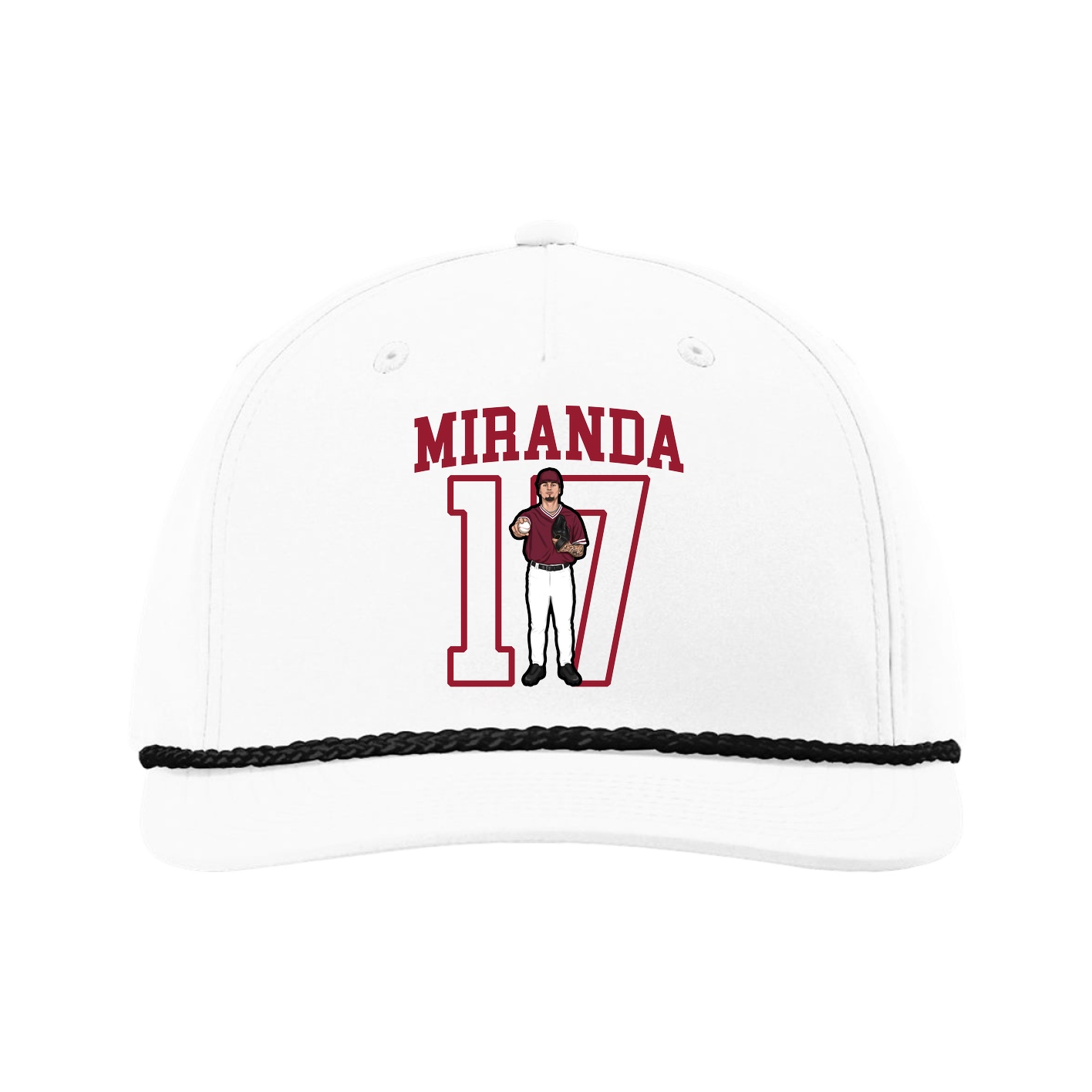 Five-Panel Classic Rope Cap — Shirsey in White